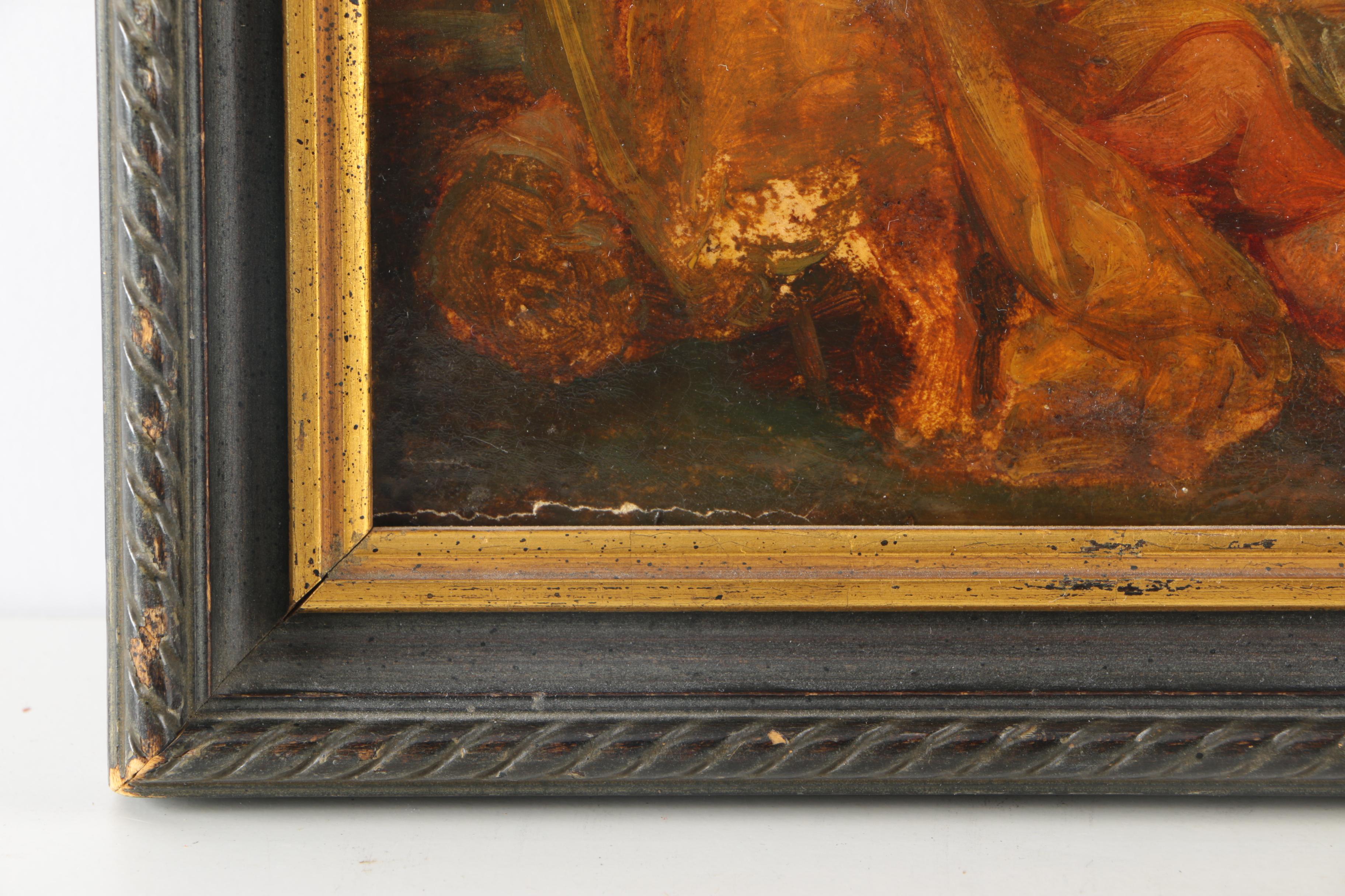 Oil Painting on Board of the Holy Family