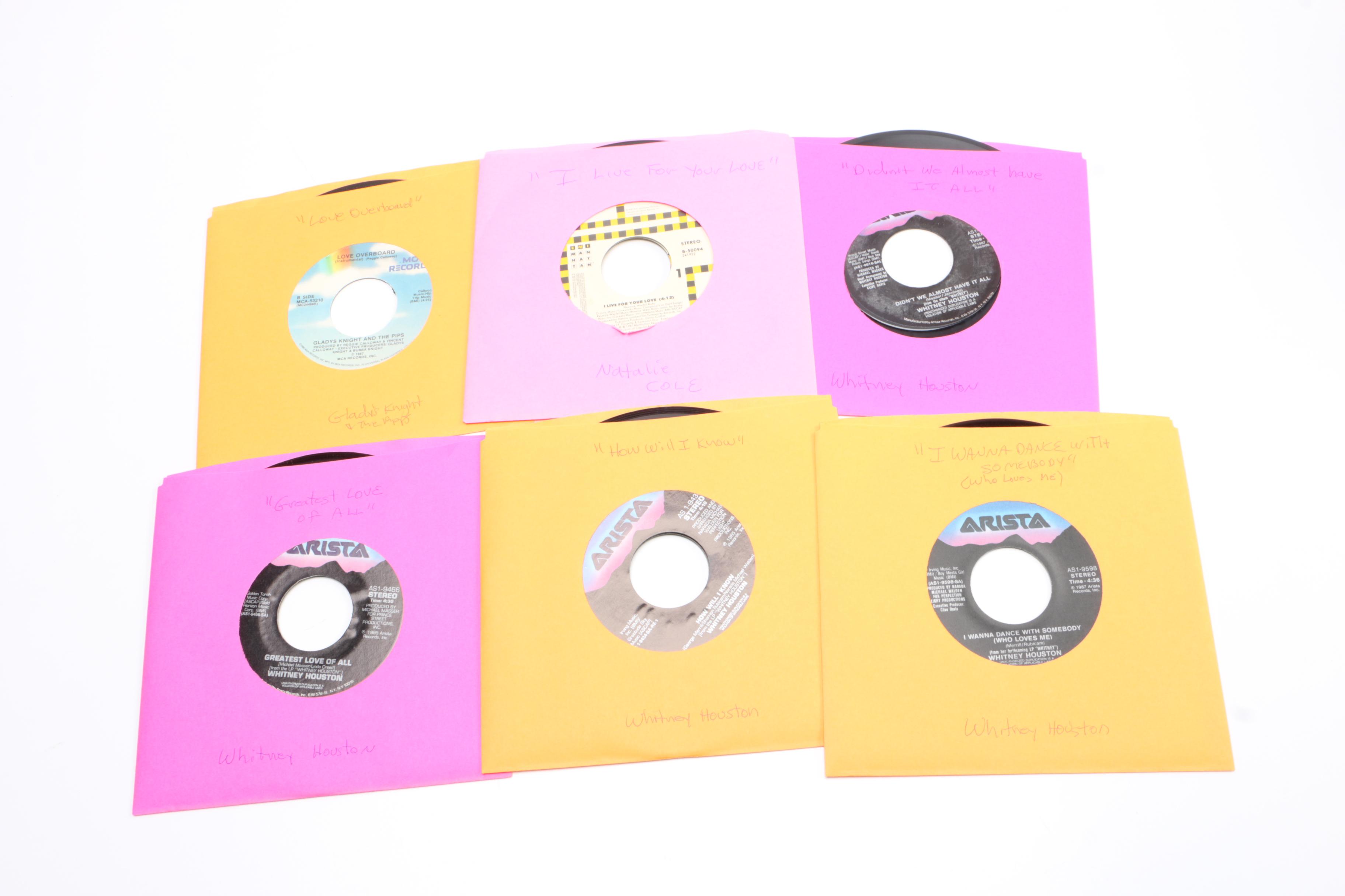 Collection of Motown and R&B Singles in Vintage Carrying Case