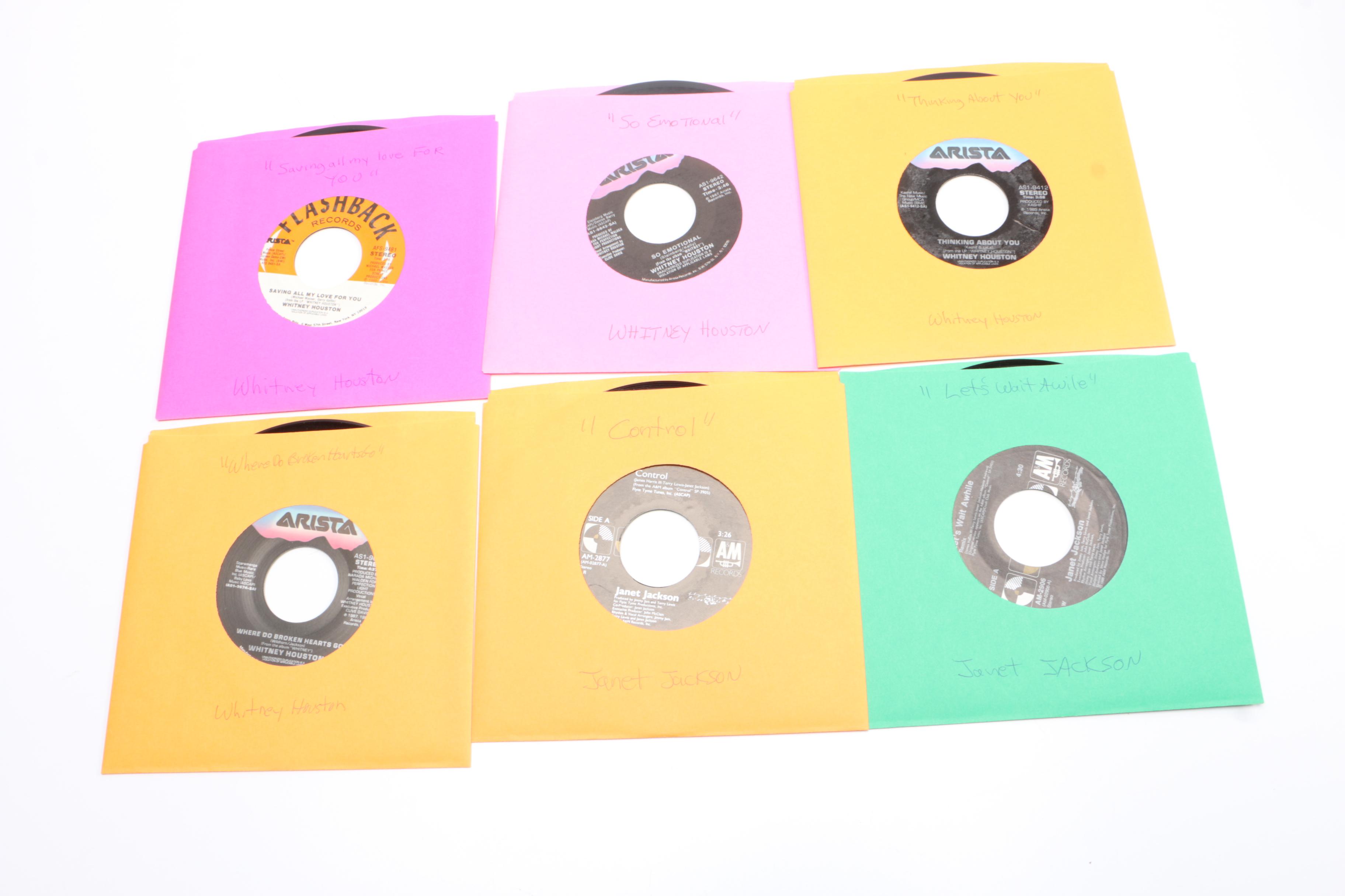 Collection of Motown and R&B Singles in Vintage Carrying Case