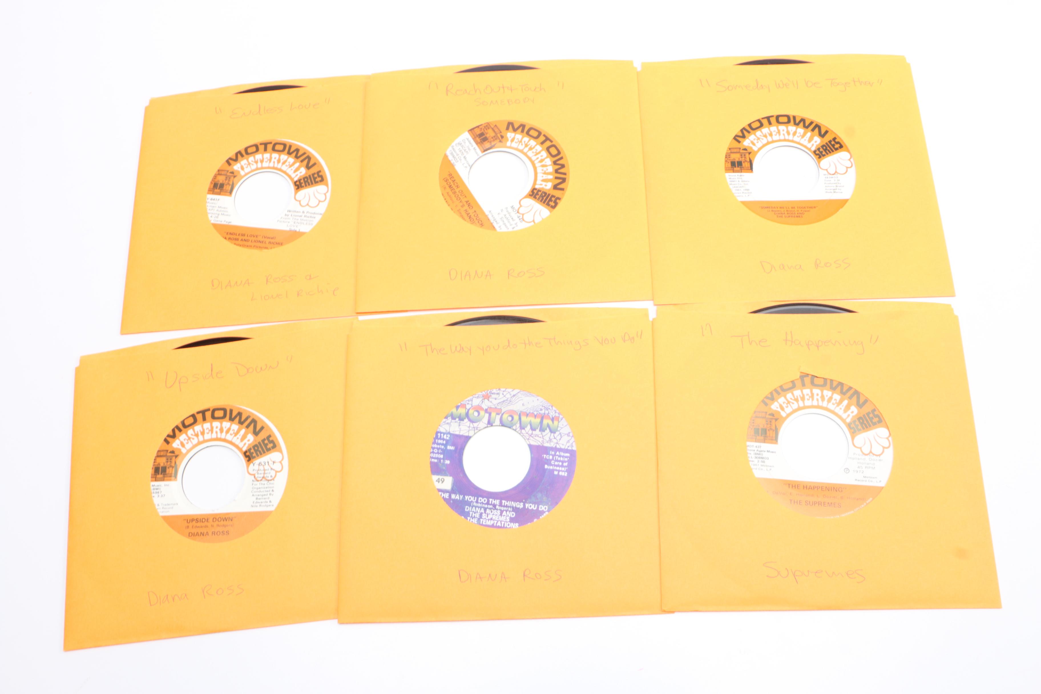 Collection of Motown and R&B Singles in Vintage Carrying Case