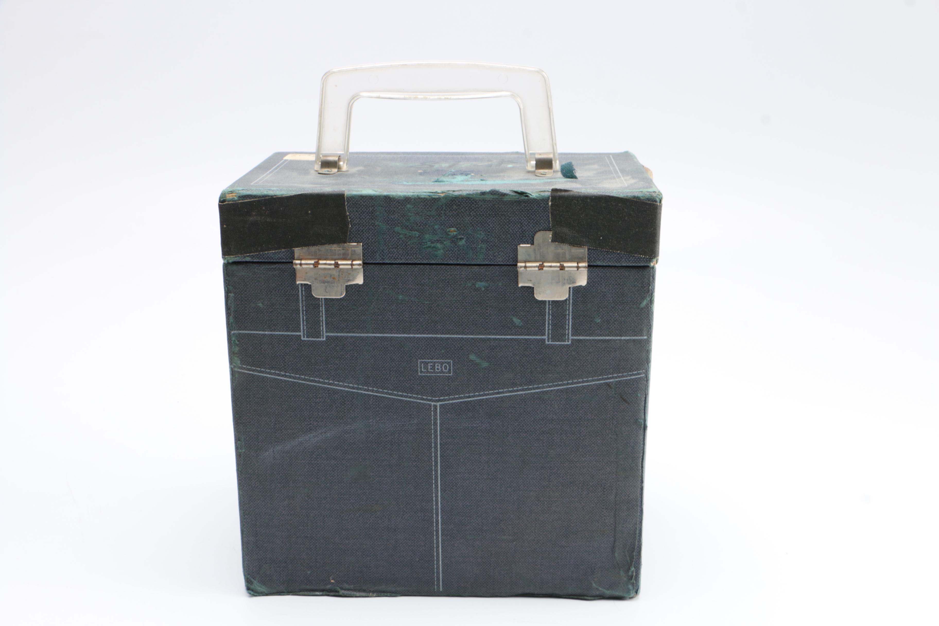 Collection of Motown and R&B Singles in Vintage Carrying Case