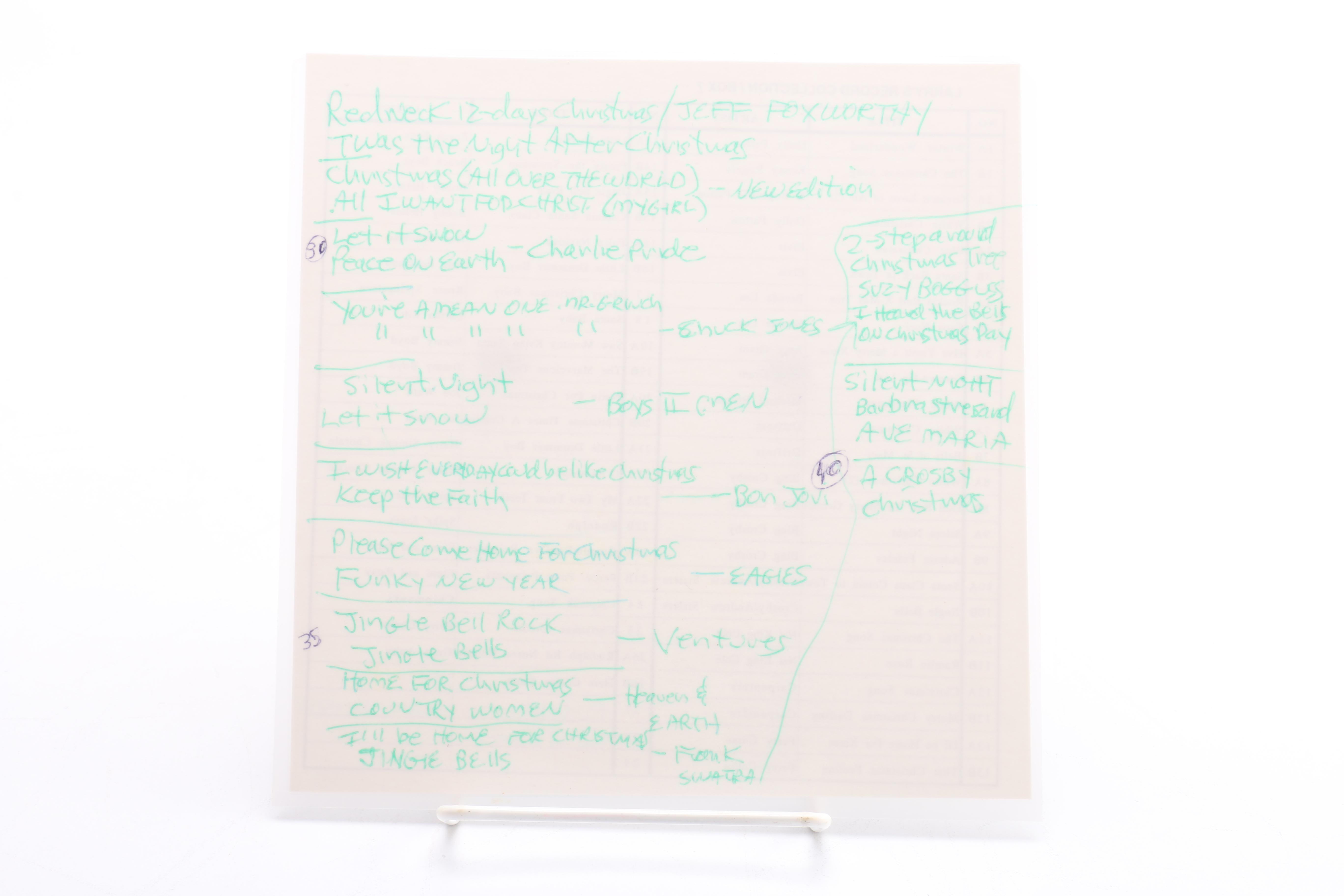 Collection of Christmas Singles in Vintage Red and White Carrying Case