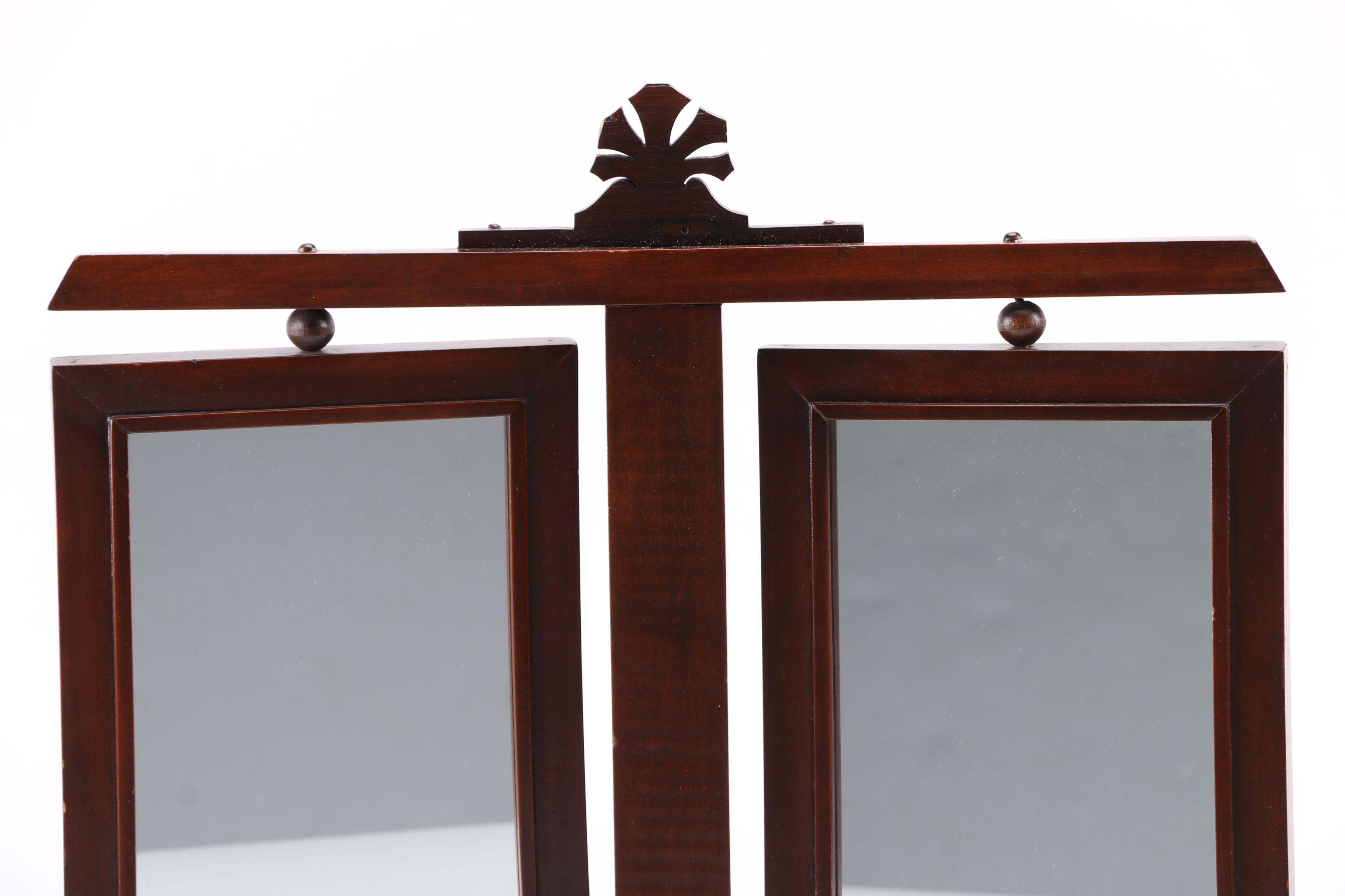Wooden Swivel Framed Mirror Stand