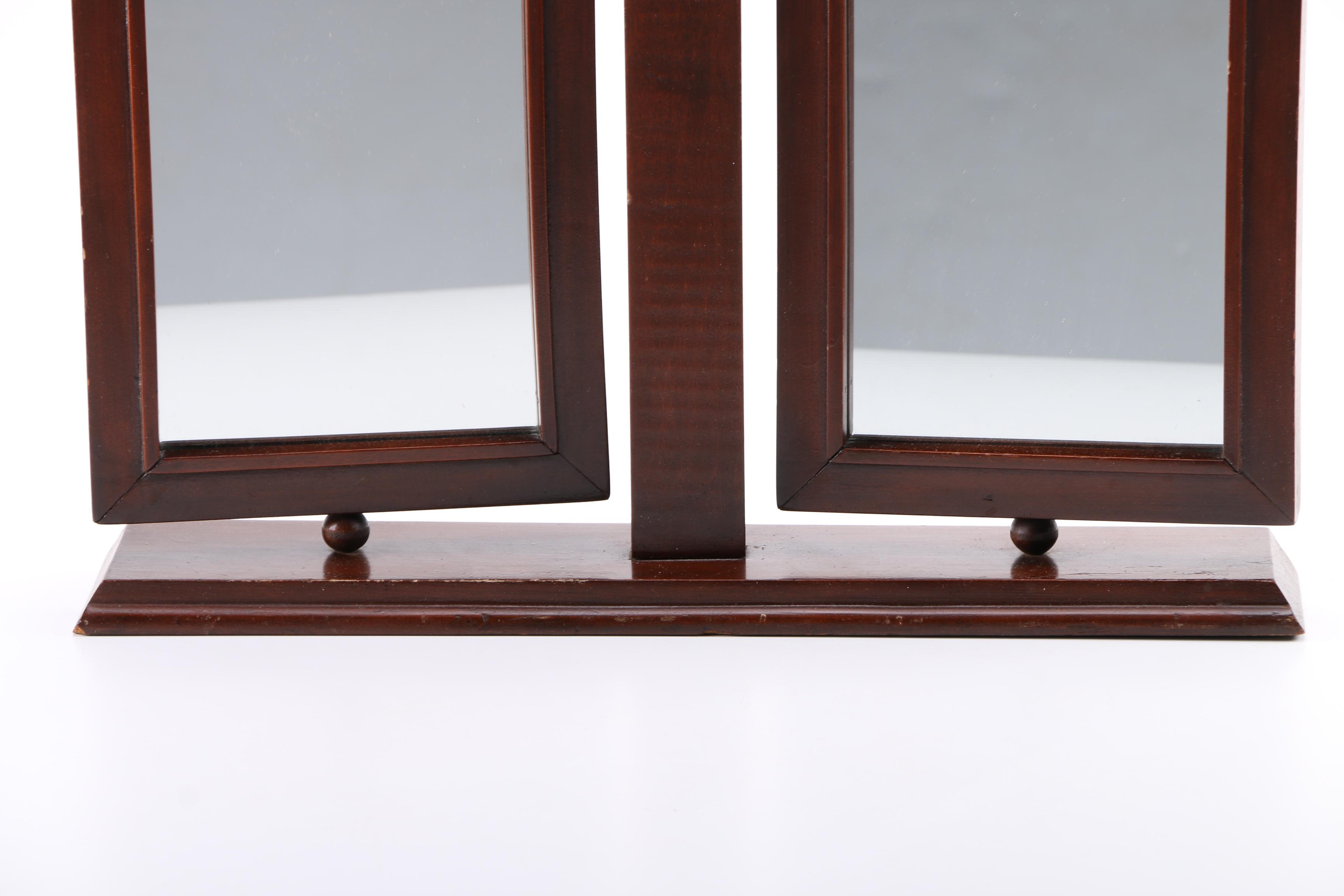 Wooden Swivel Framed Mirror Stand