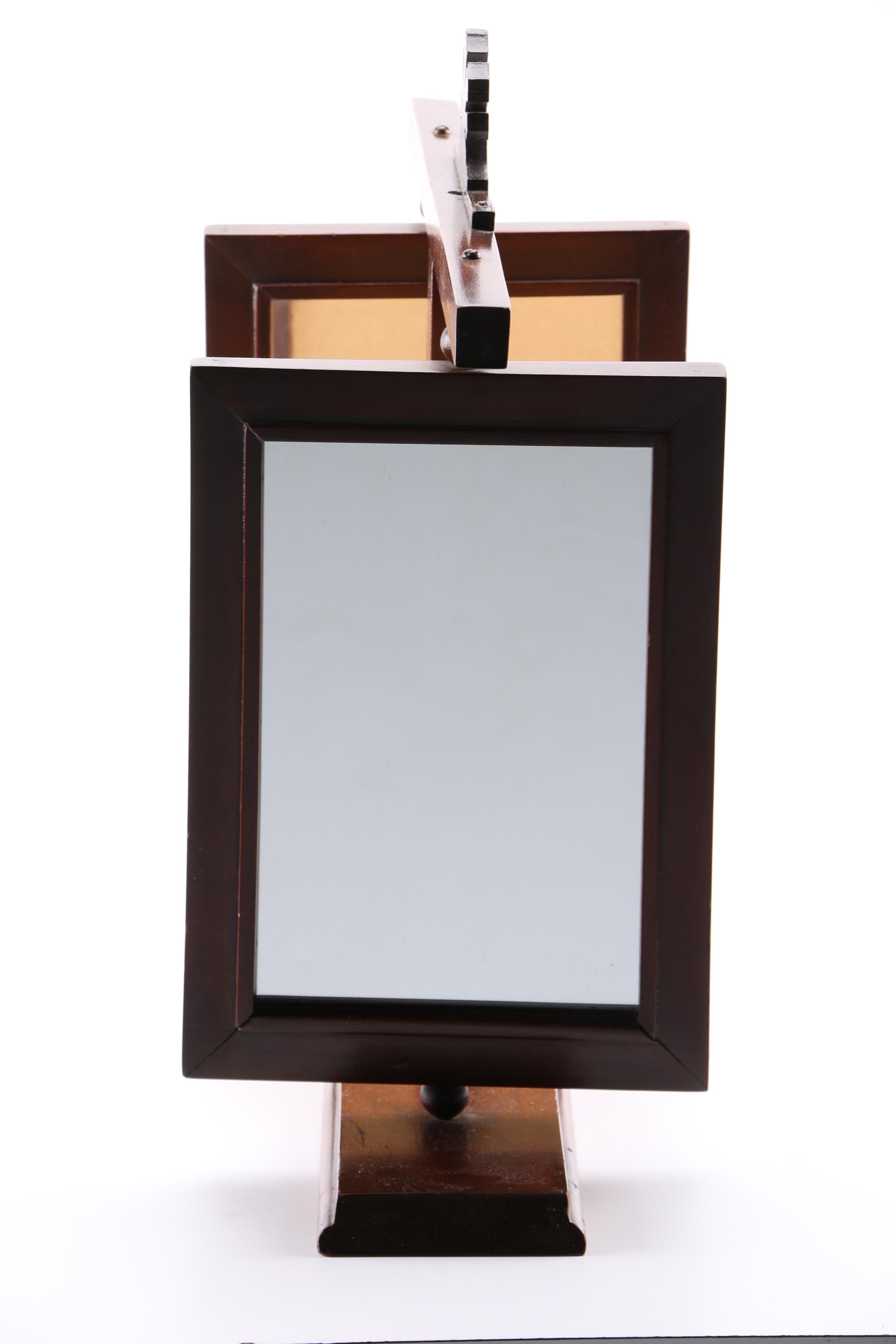 Wooden Swivel Framed Mirror Stand
