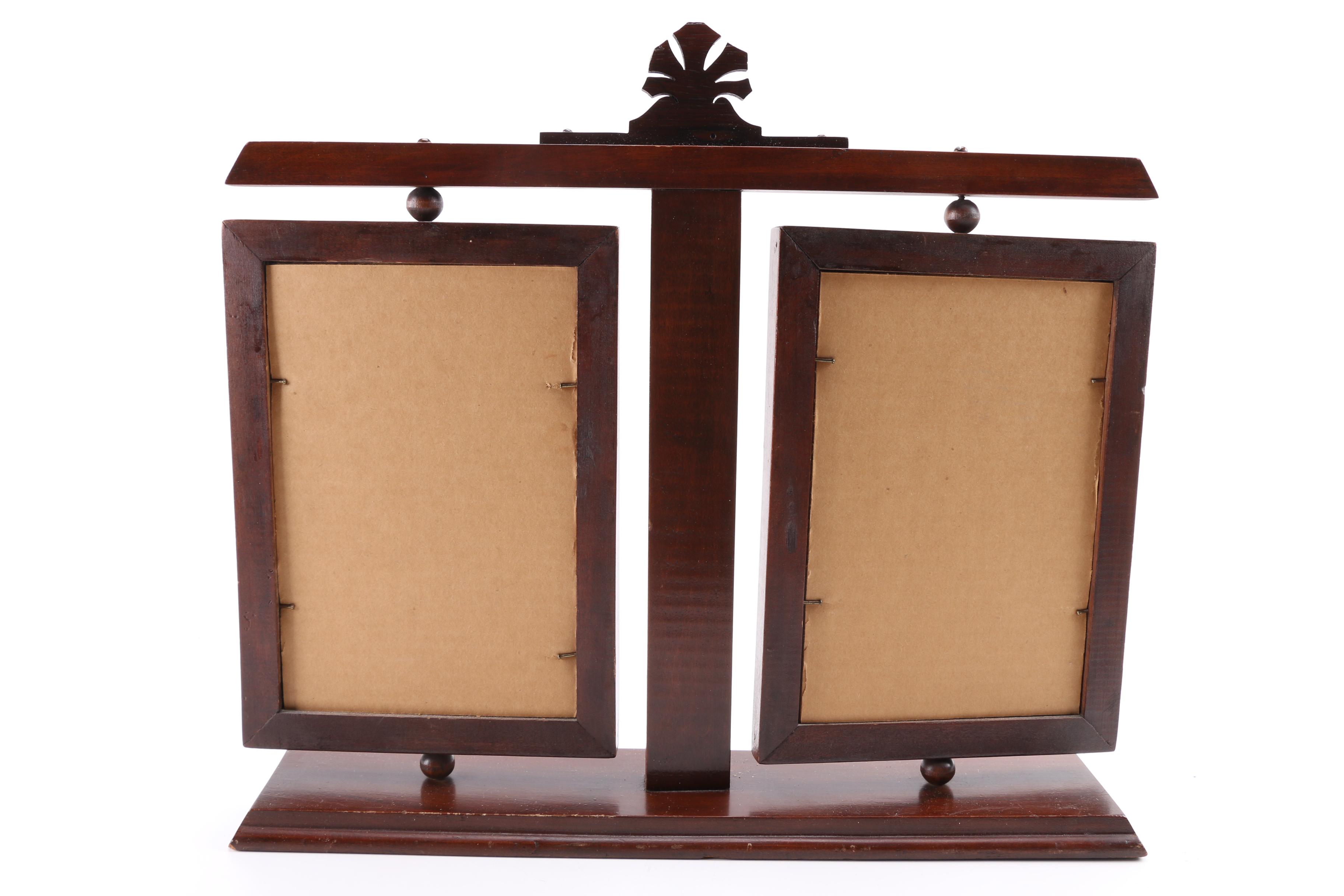 Wooden Swivel Framed Mirror Stand
