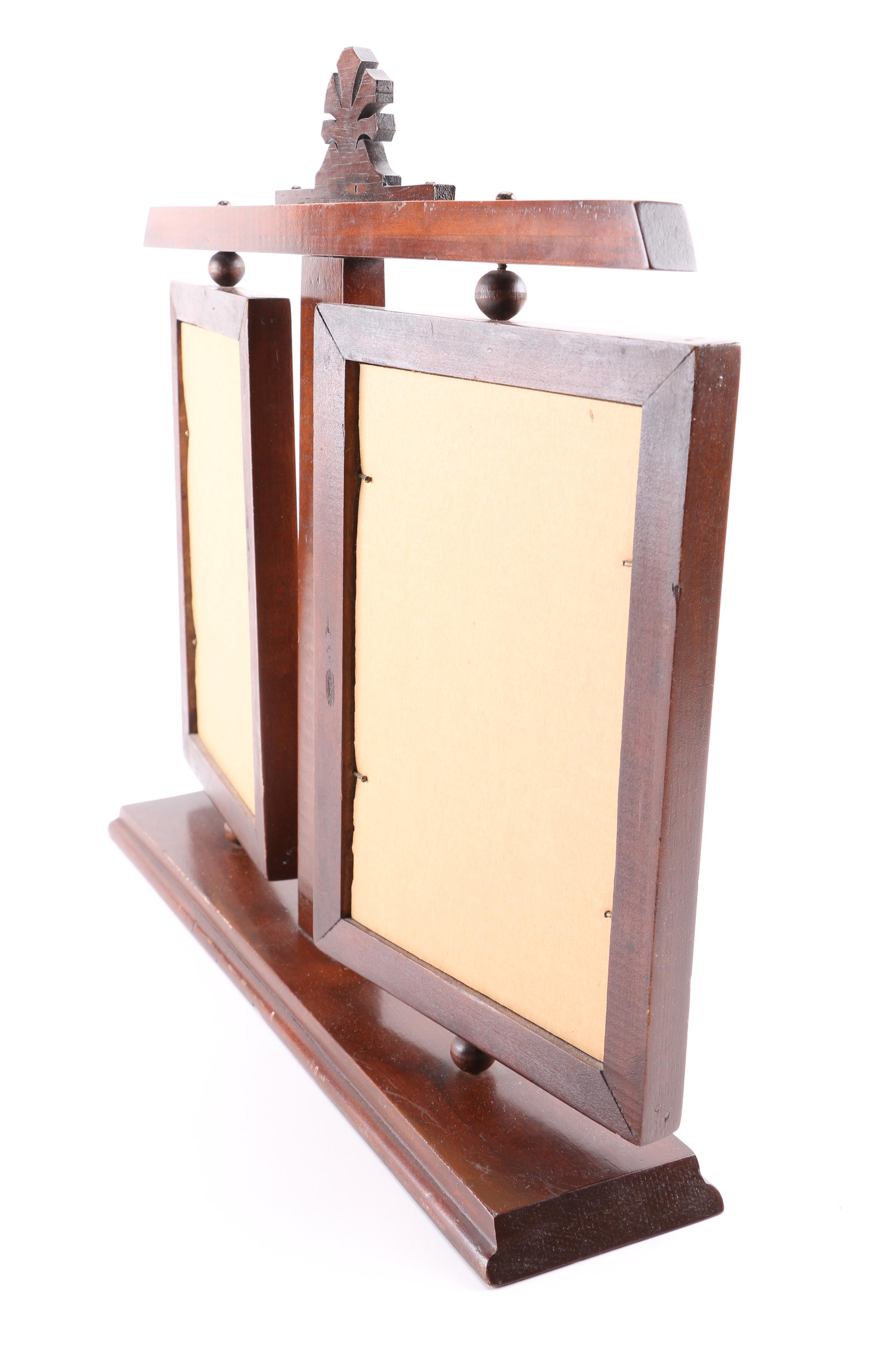 Wooden Swivel Framed Mirror Stand