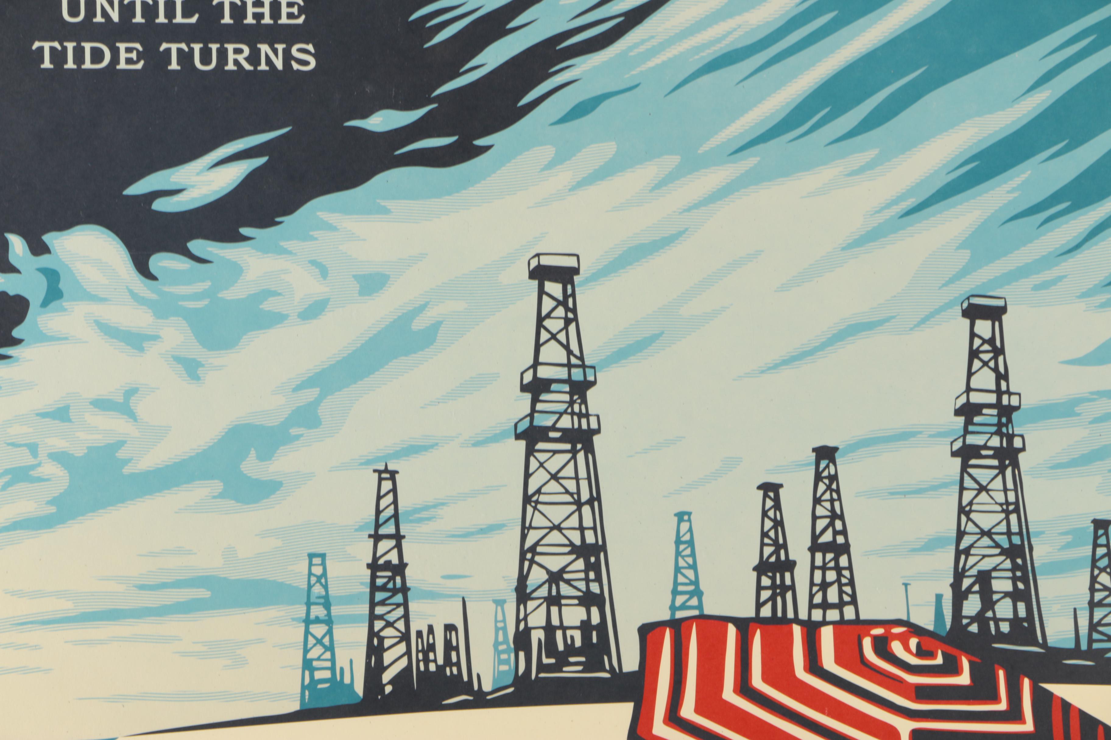 Shephard Fairey Lithograph on Paper "Paradise Turns"