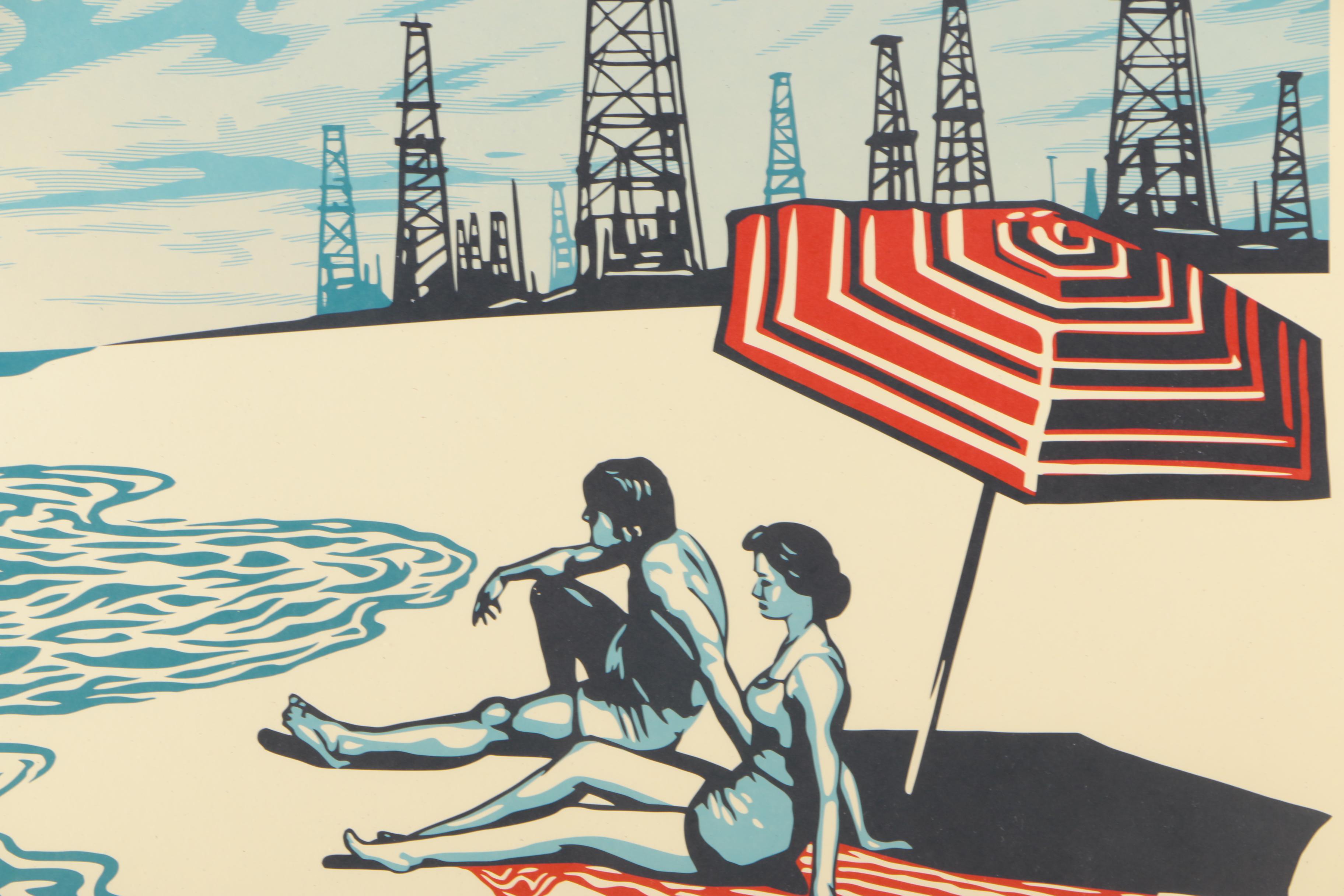 Shephard Fairey Lithograph on Paper "Paradise Turns"