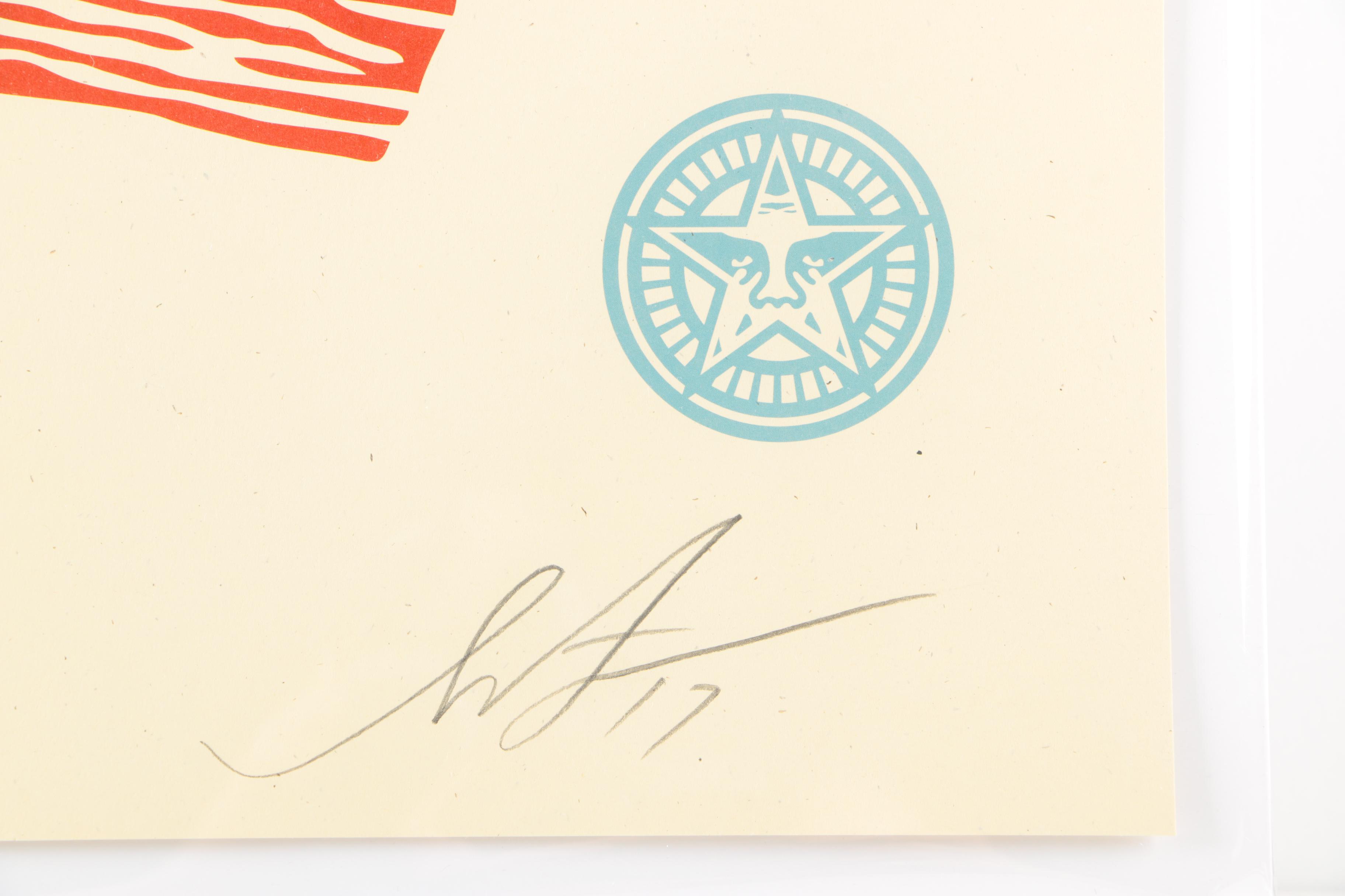 Shephard Fairey Lithograph on Paper "Paradise Turns"