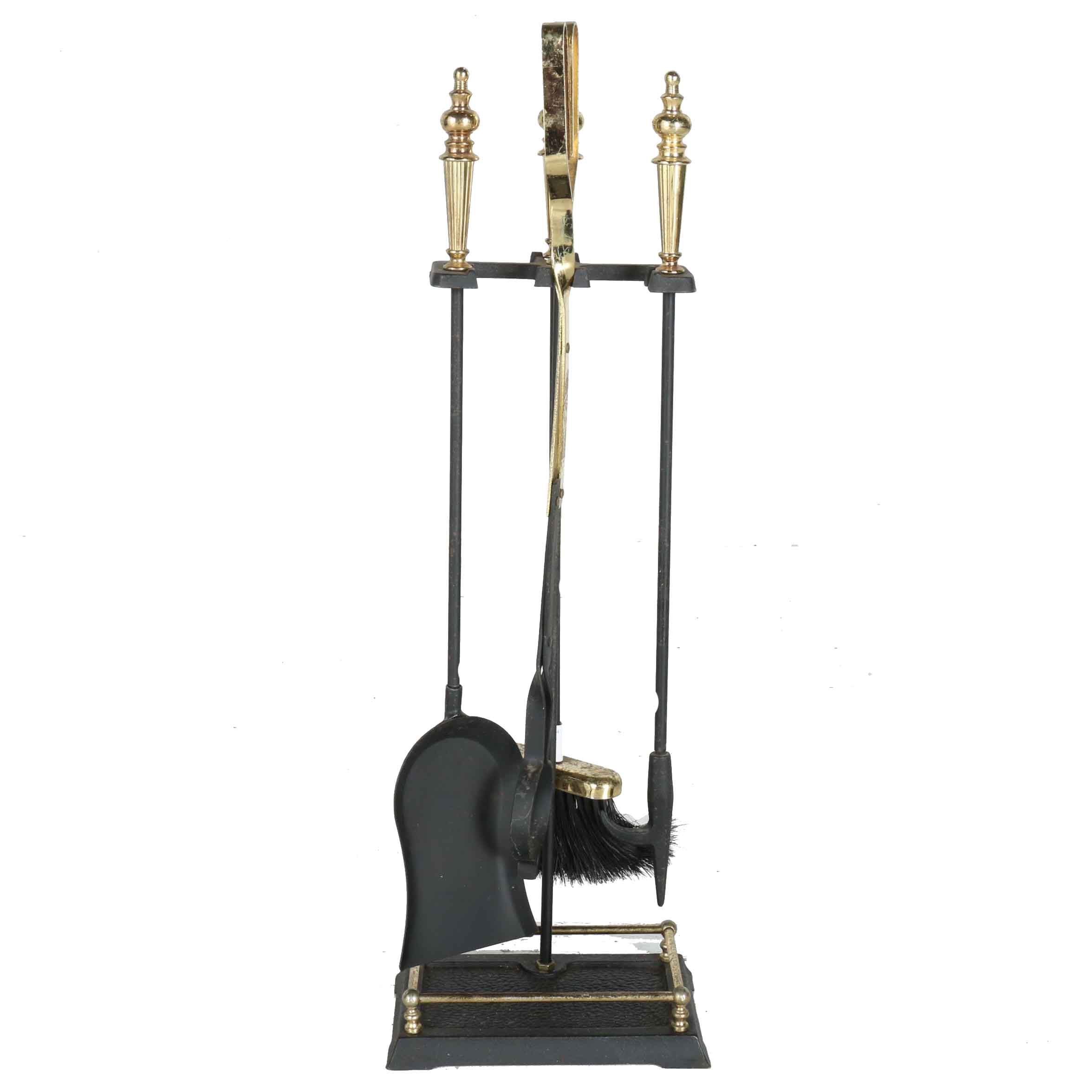 Gilded Finial Fireplace Set