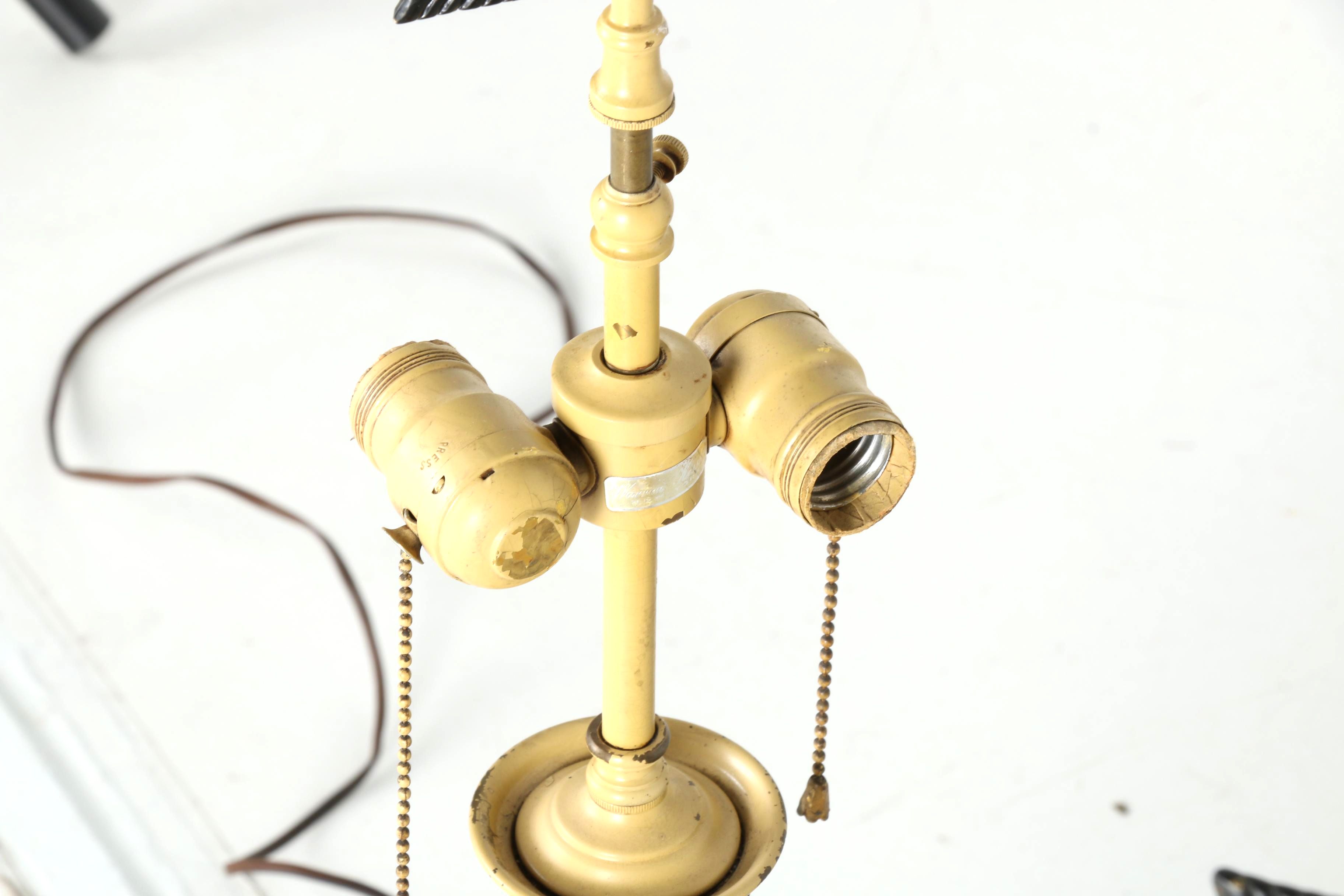 Painted Dual Socket Steel Table Lamps