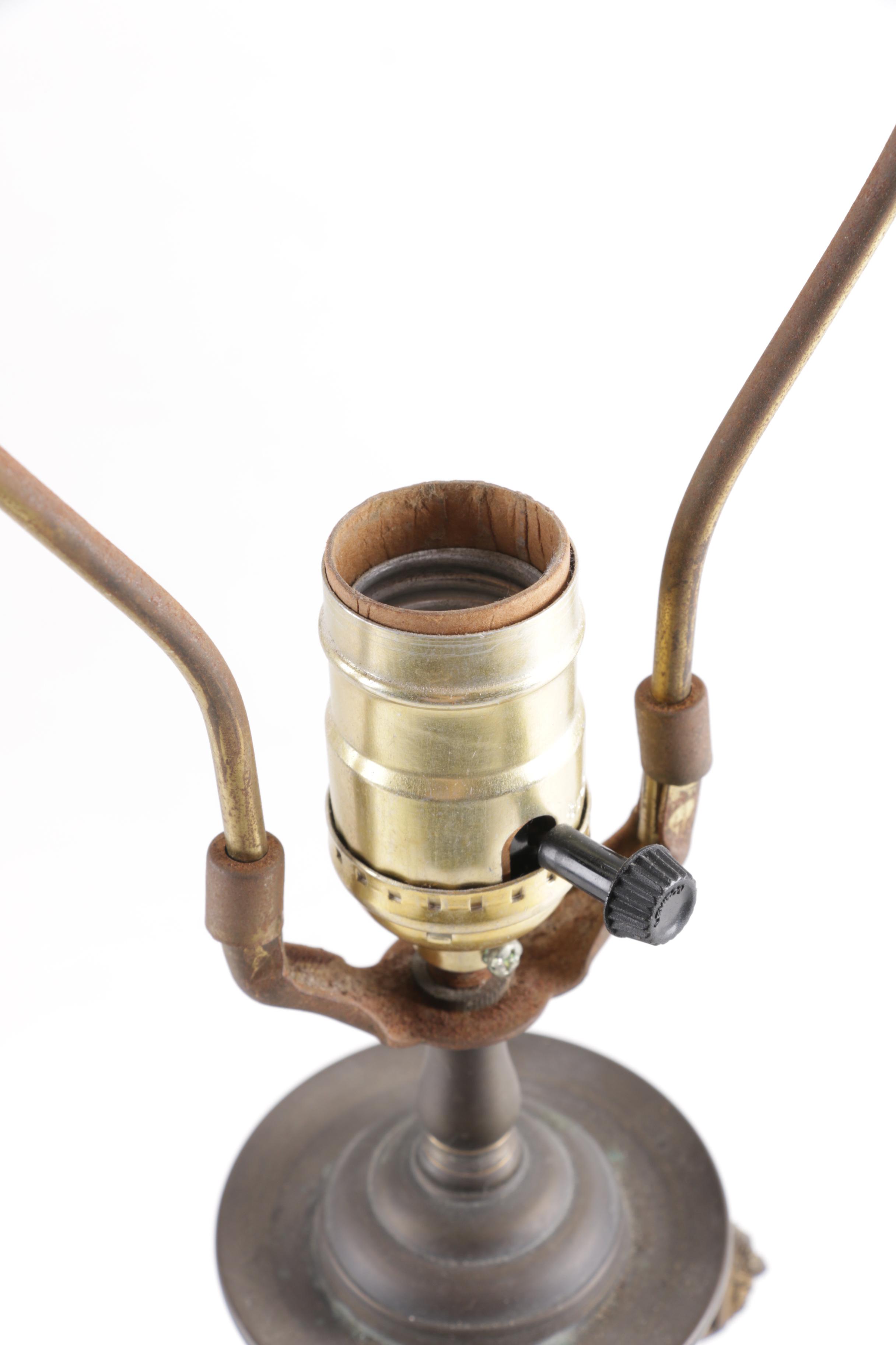 Turned Brass Table Lamp