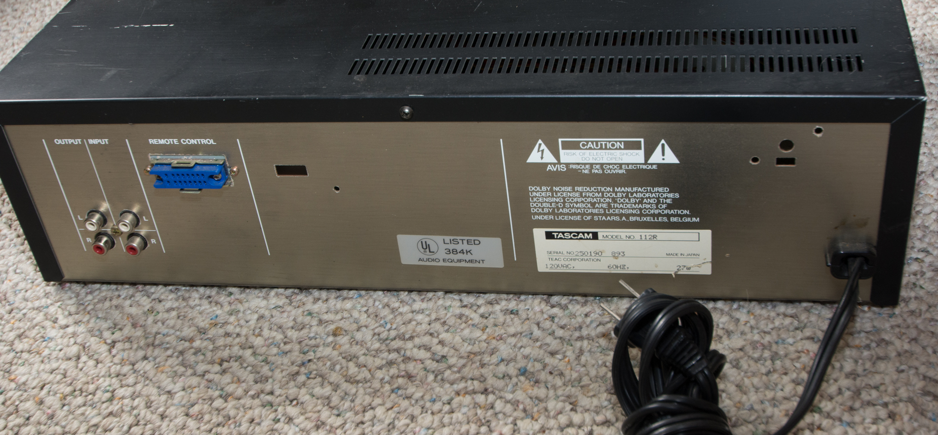 Tascam 112R Studio Tape Recorder