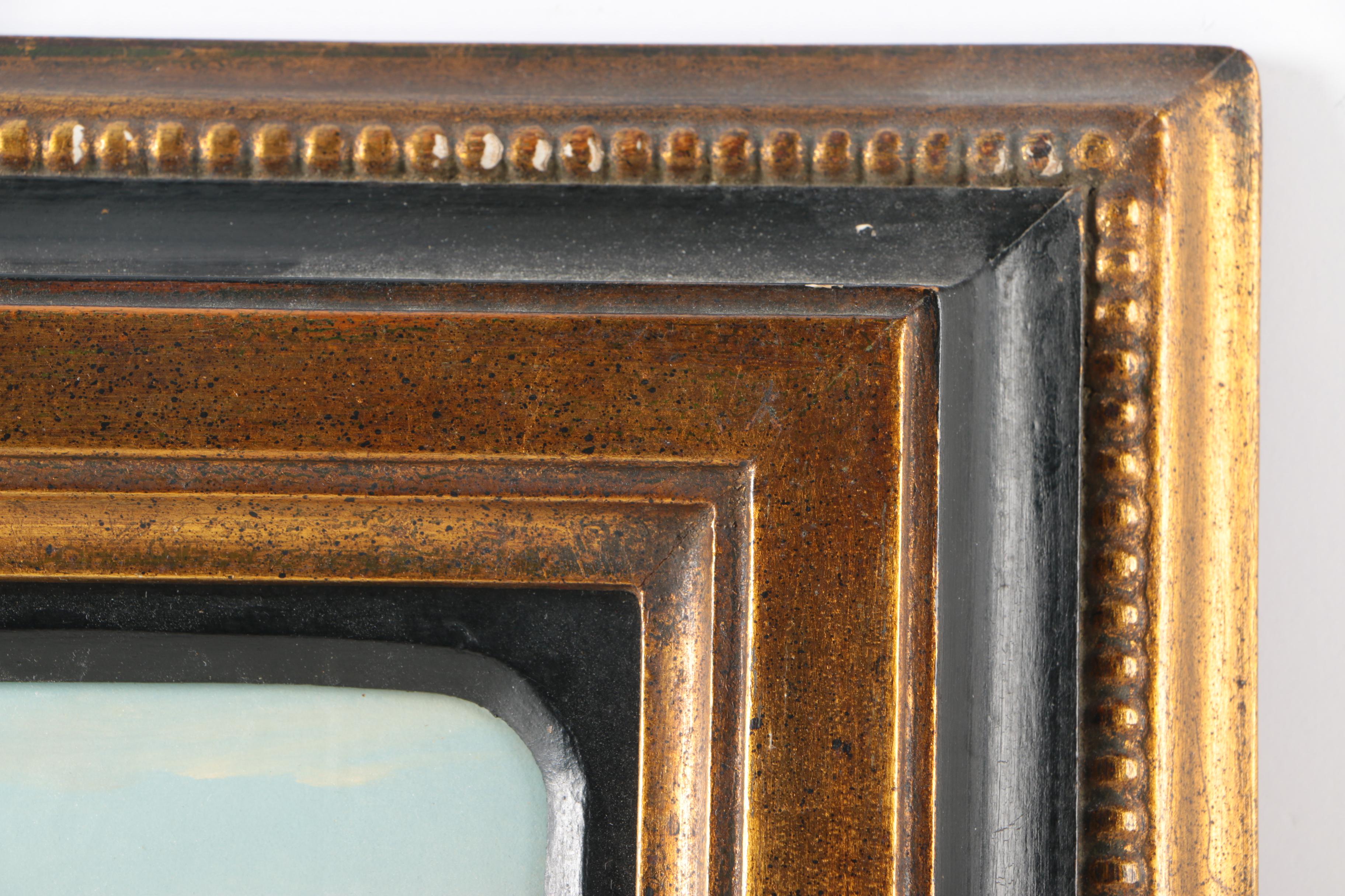 19th Century Grand Tour Gouache Waterfront Scenes of Mt. Vesuvius