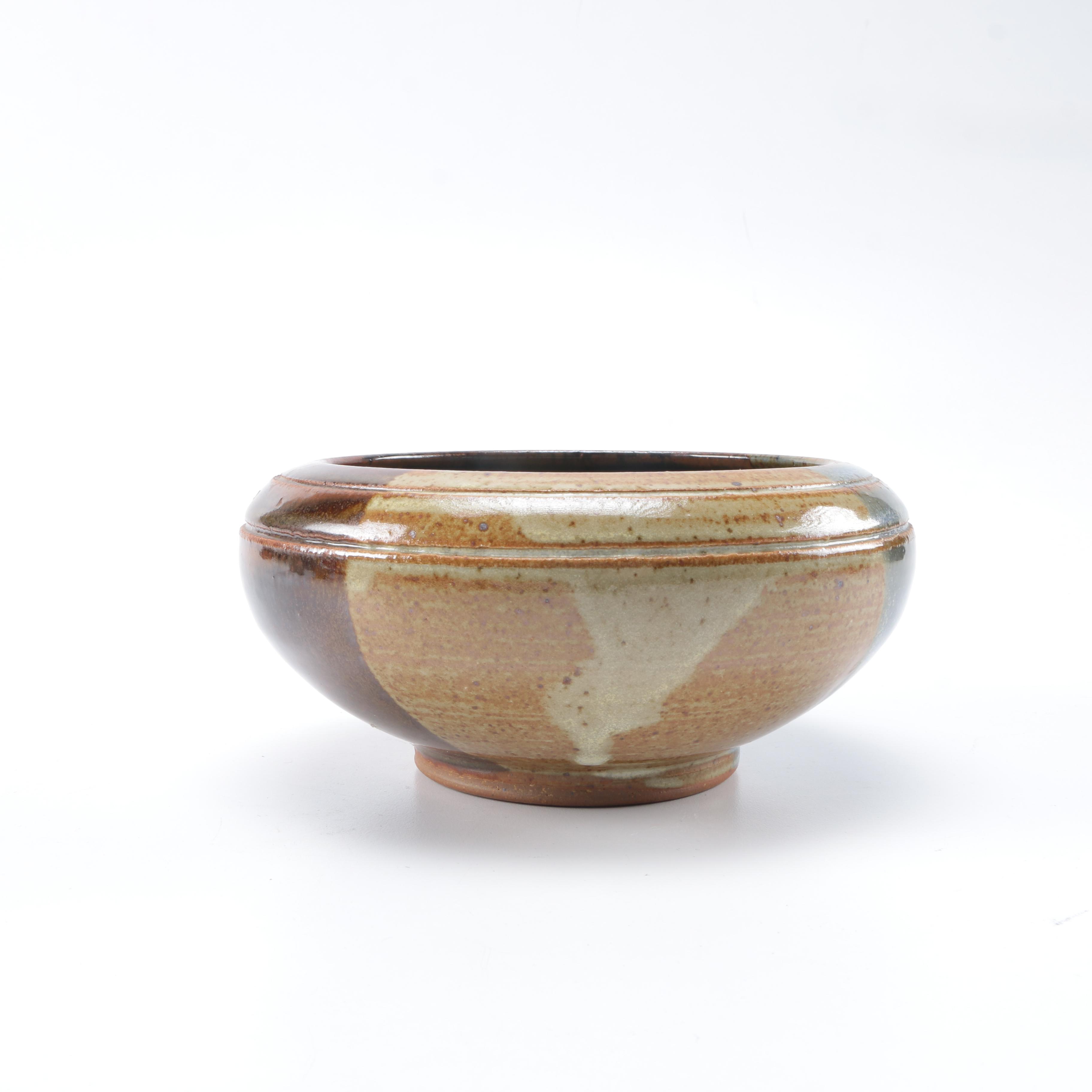 Wheel-Thrown Ceramic Bowls, Vase, and Seed Jar