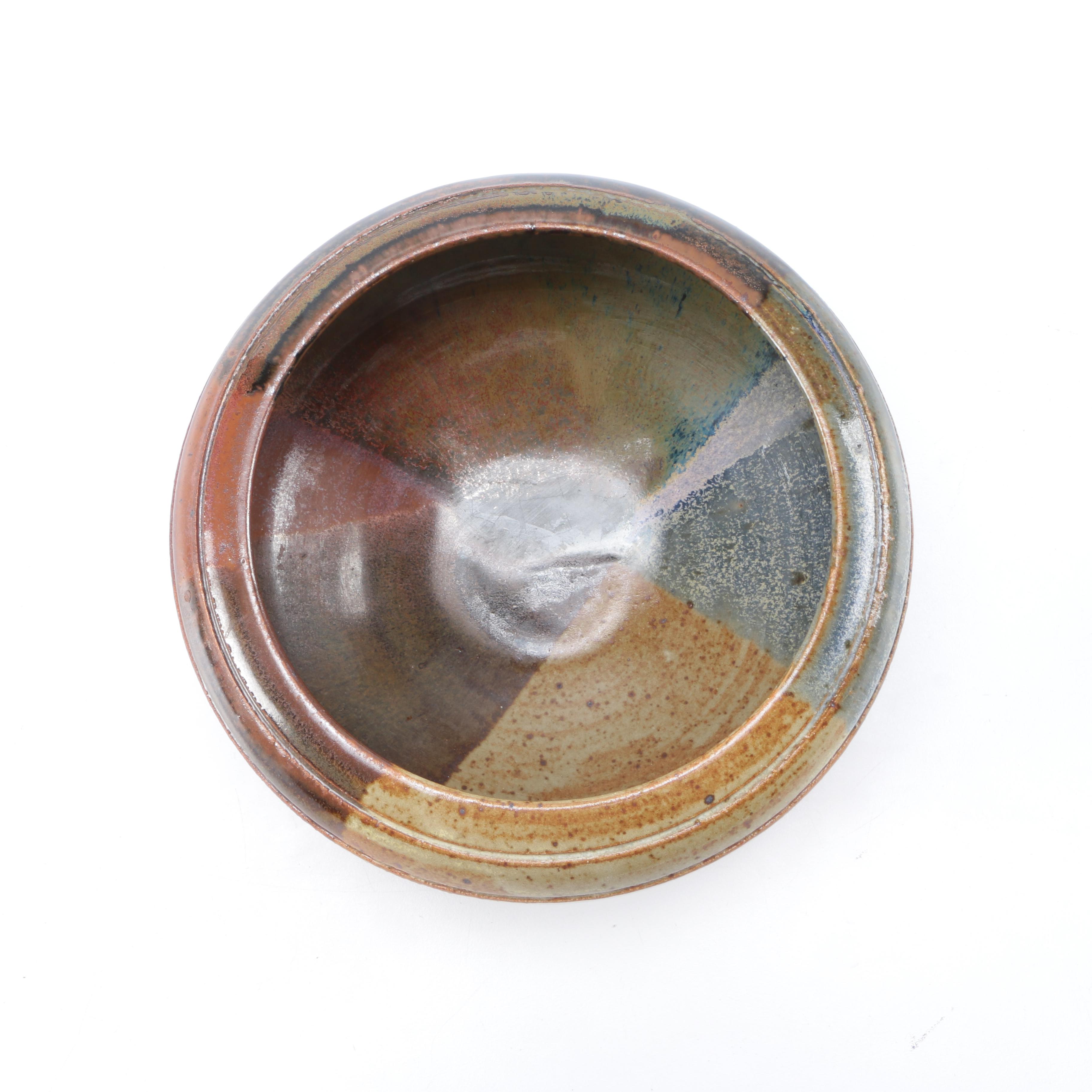 Wheel-Thrown Ceramic Bowls, Vase, and Seed Jar