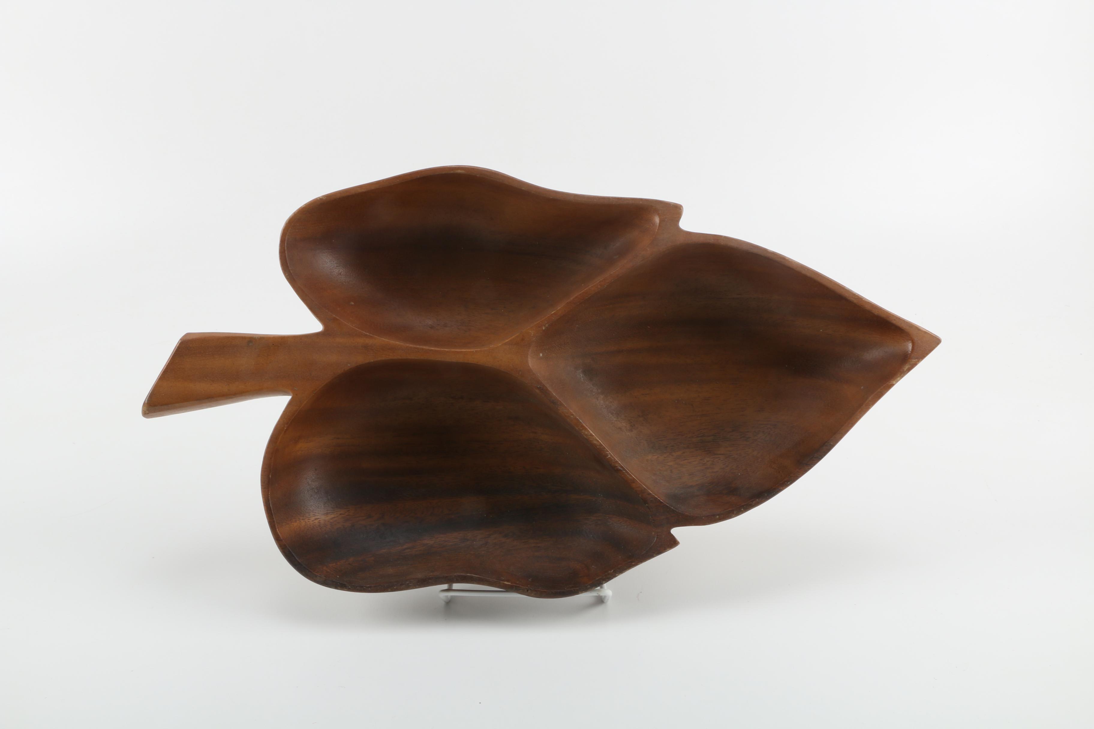 Hand-Made Monkey Pod Wooden Tableware