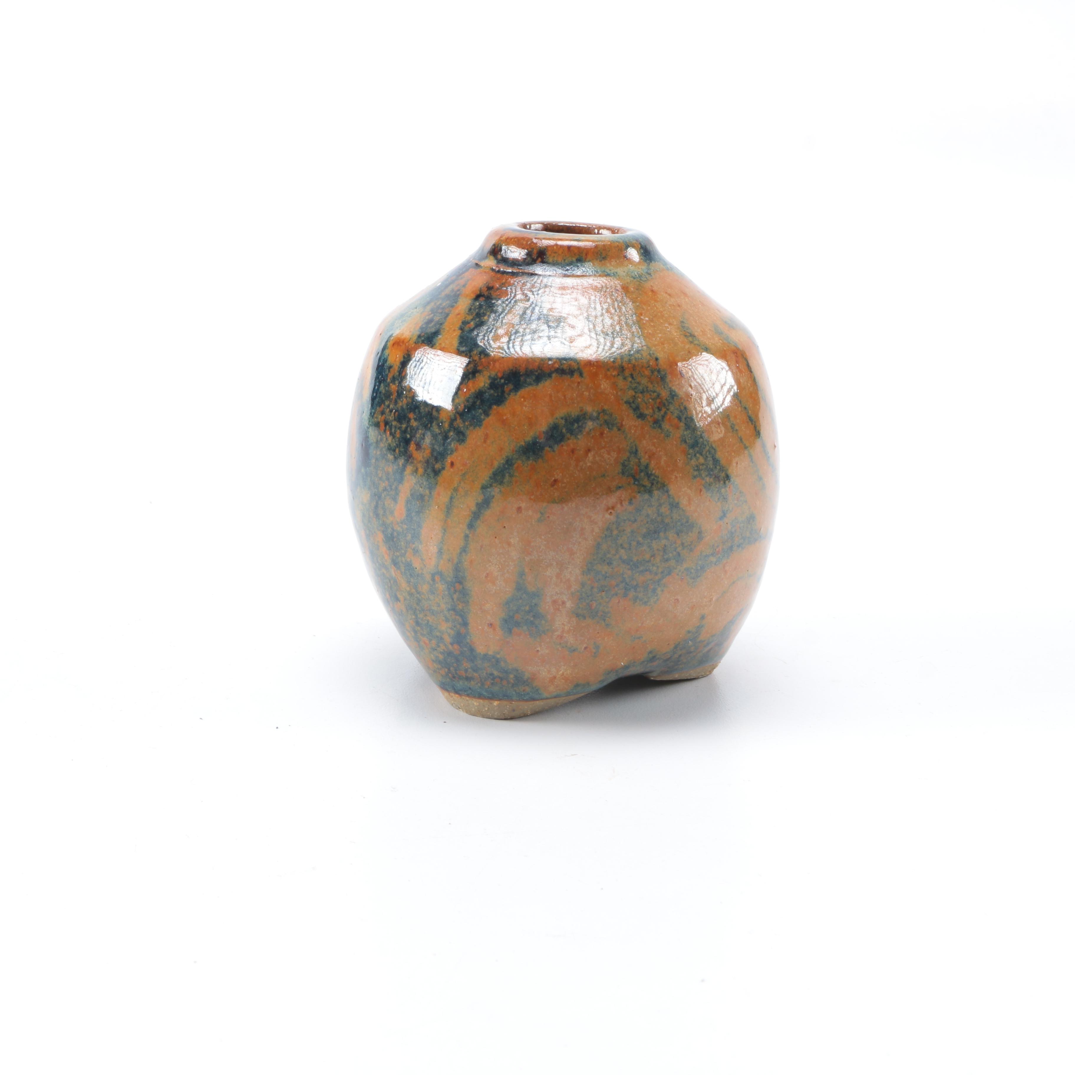 Wheel-Thrown Ceramic Bowls, Vase, and Seed Jar