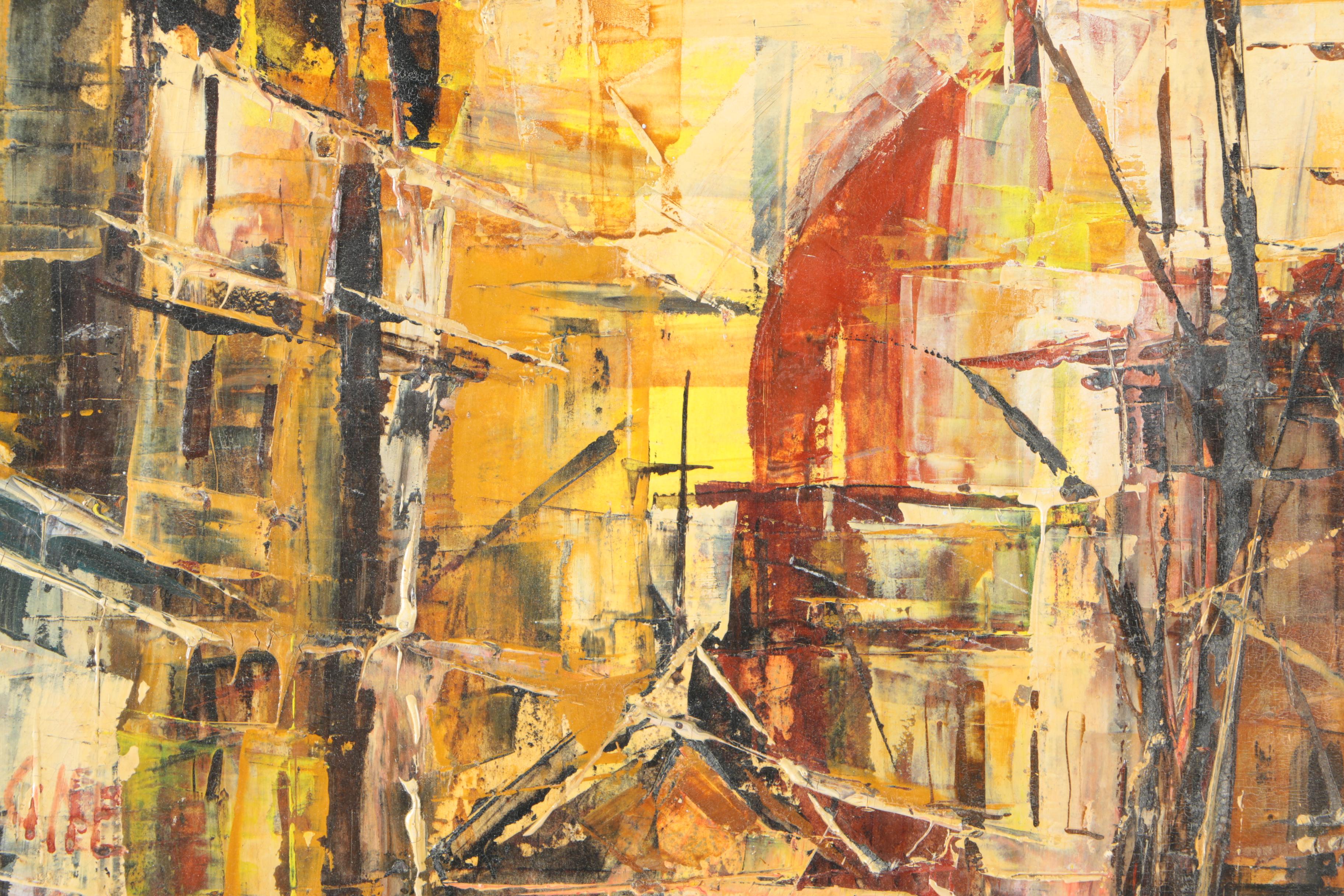 Giclée on Canvas of Abstract City Street
