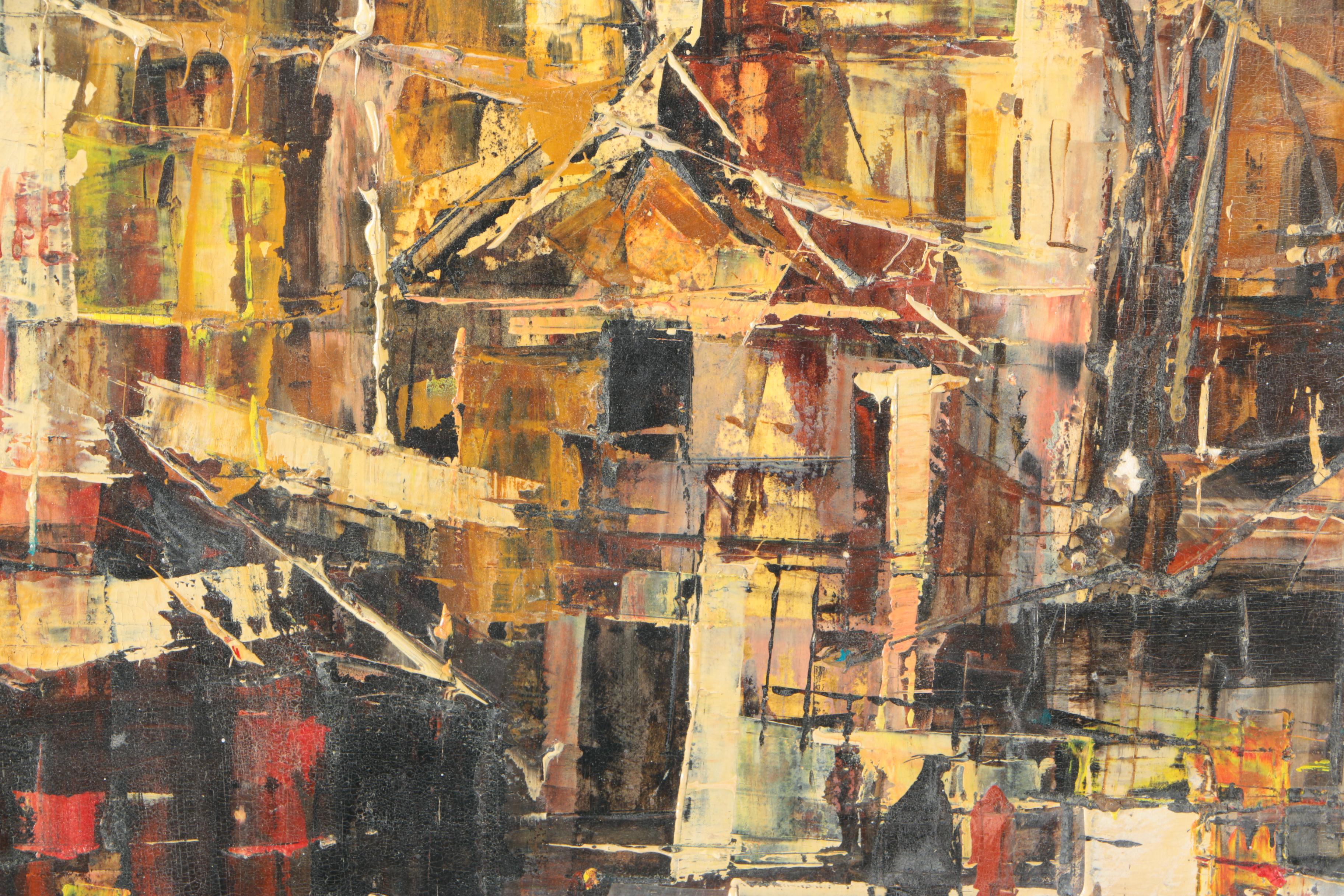 Giclée on Canvas of Abstract City Street