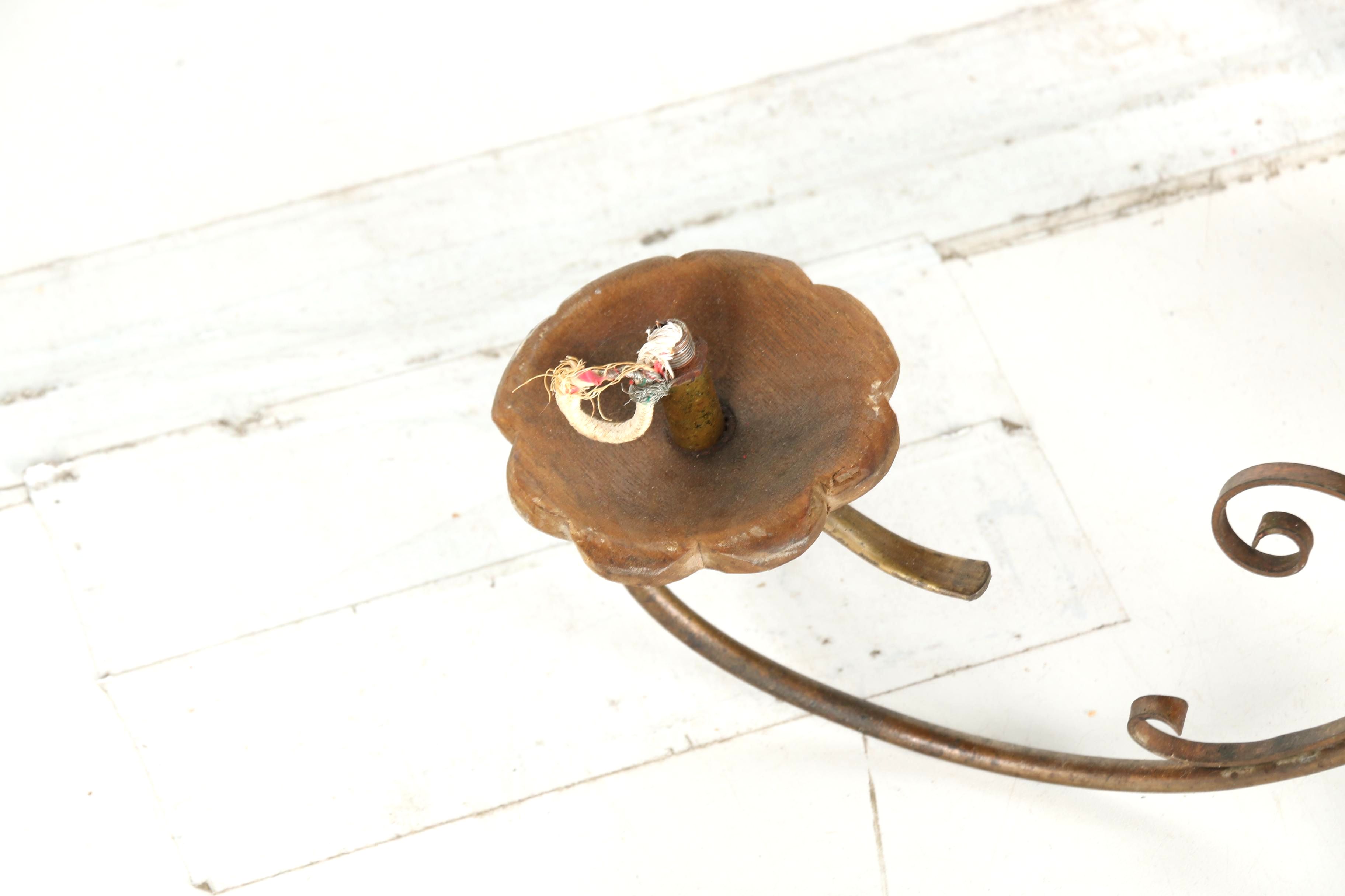 Brass Leaf Chandelier