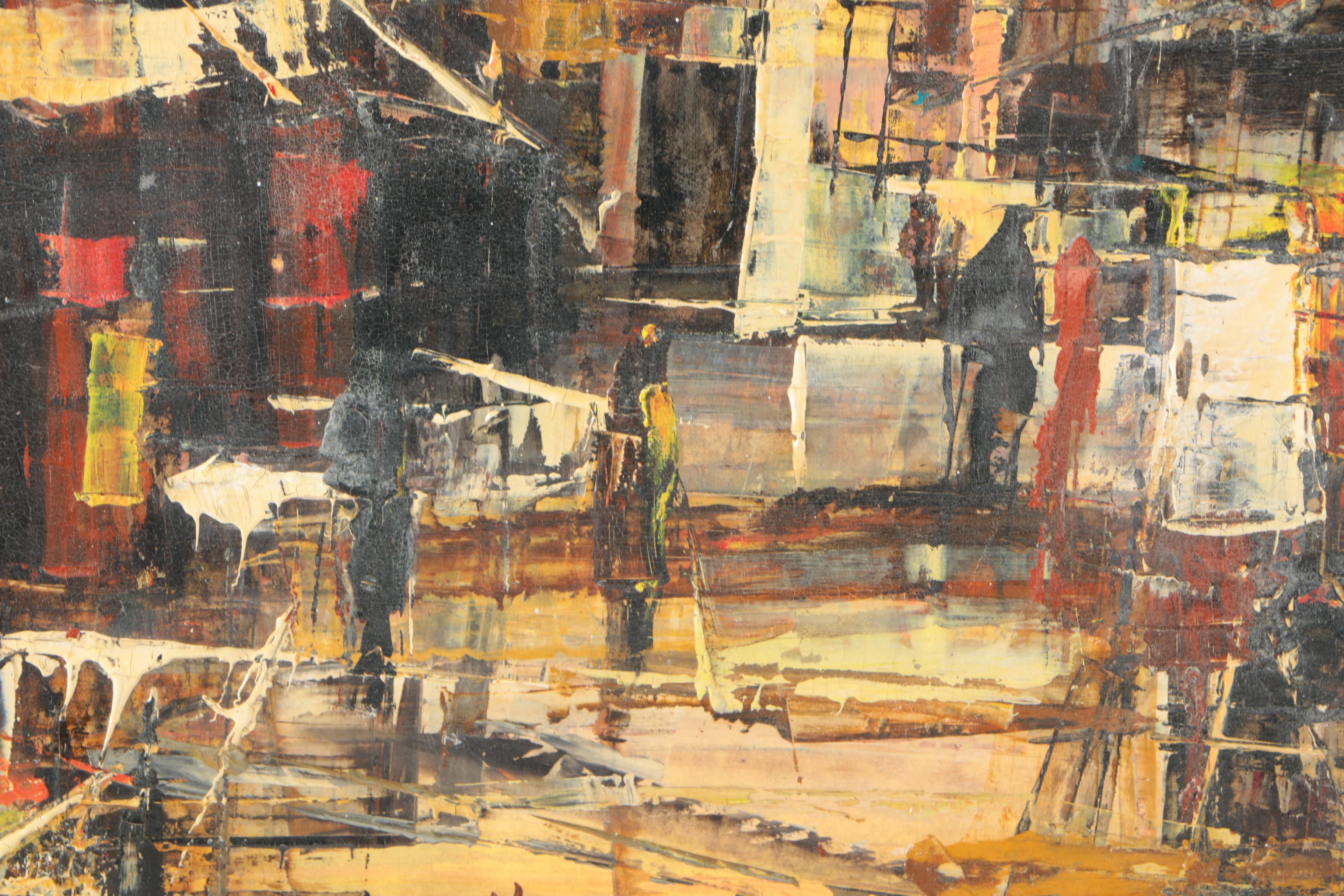 Giclée on Canvas of Abstract City Street