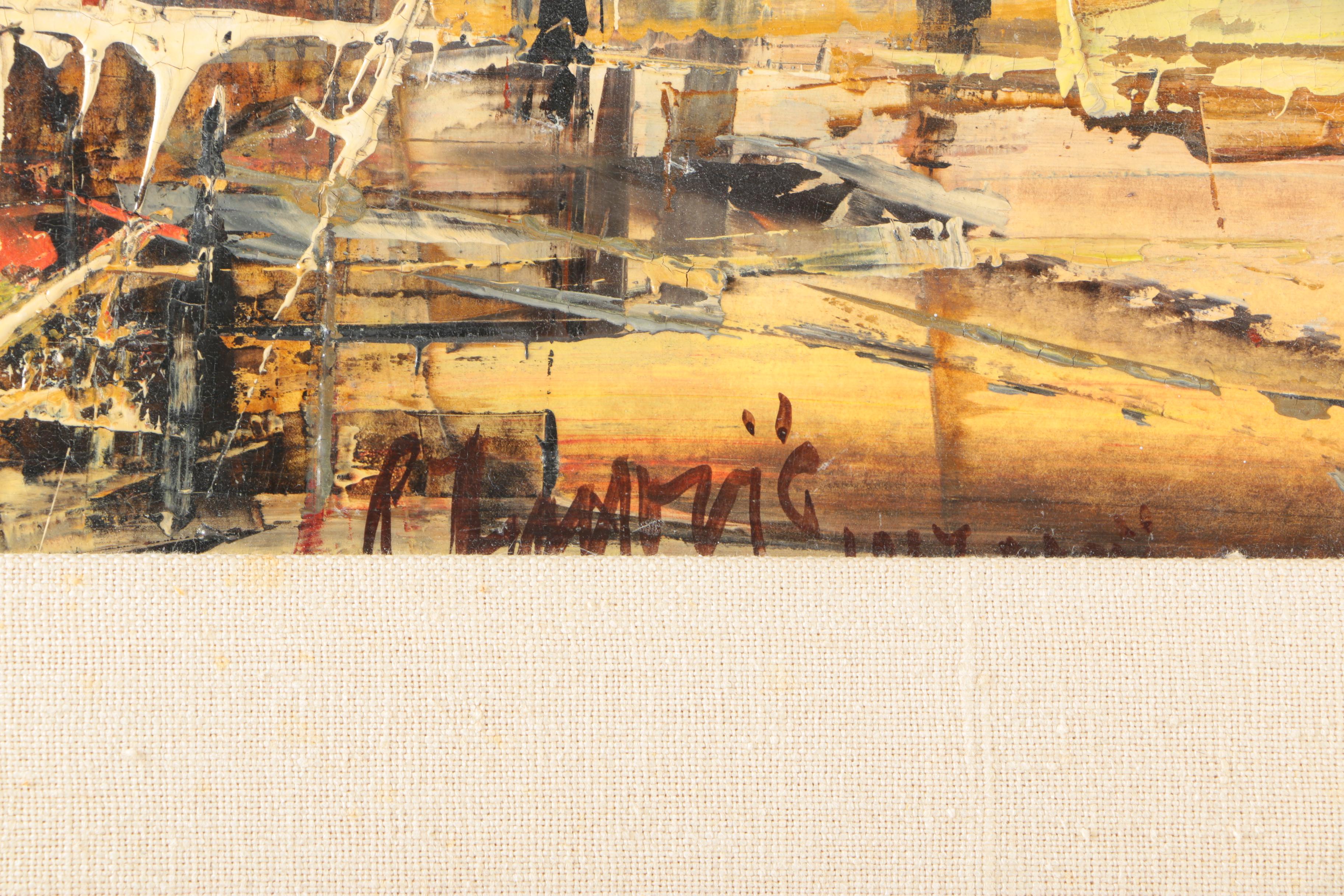 Giclée on Canvas of Abstract City Street