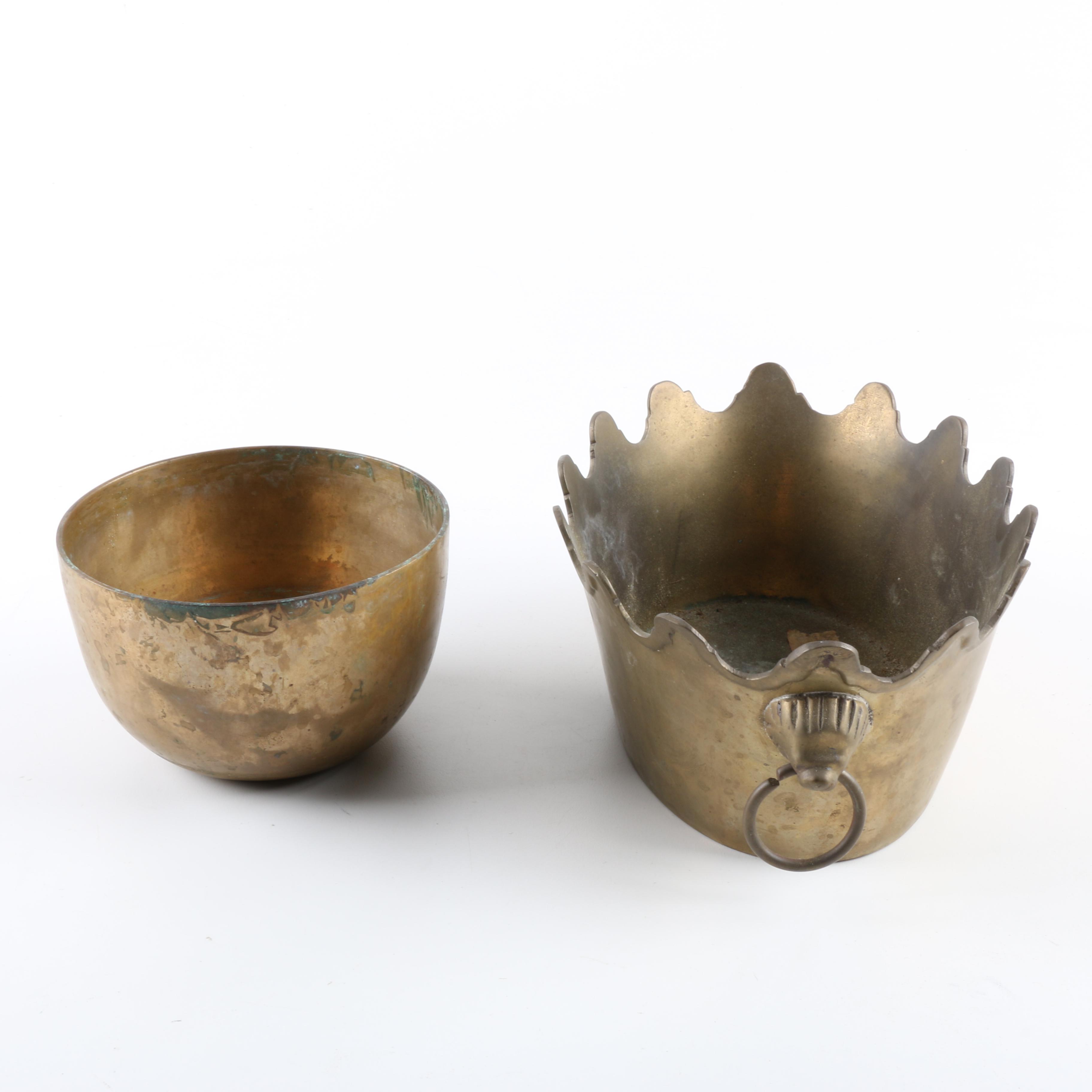 Brass Vessel and Basket