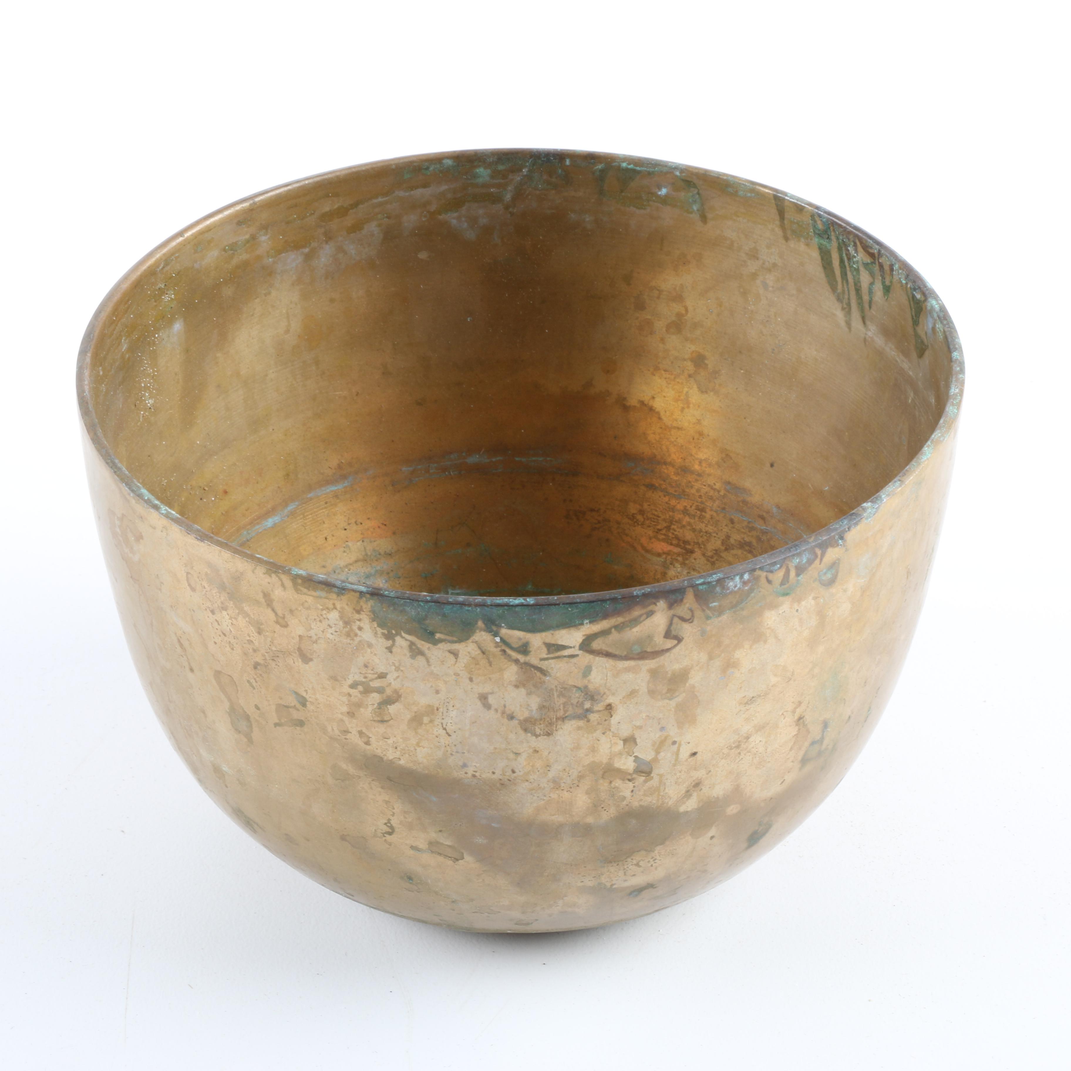 Brass Vessel and Basket