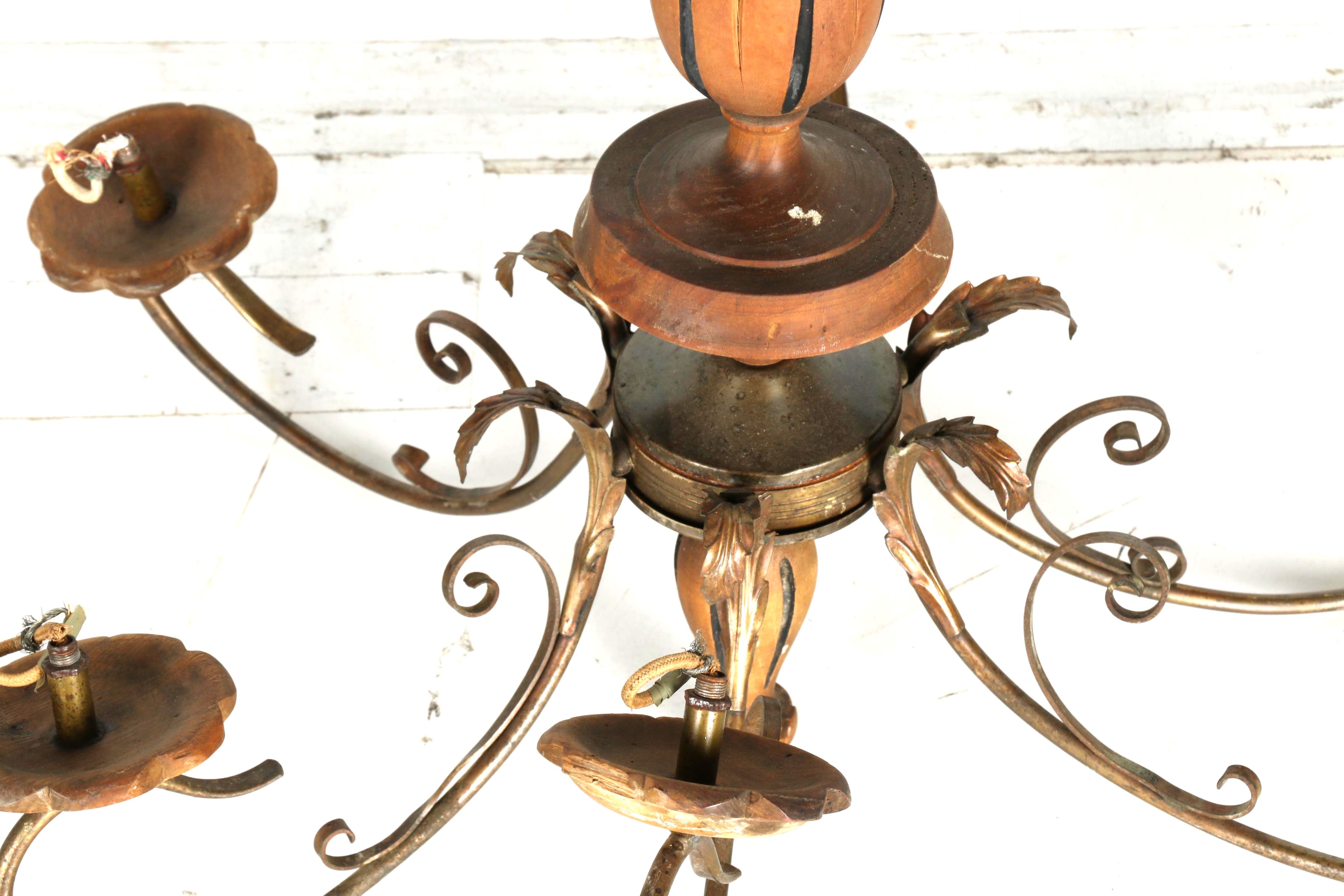 Brass Leaf Chandelier