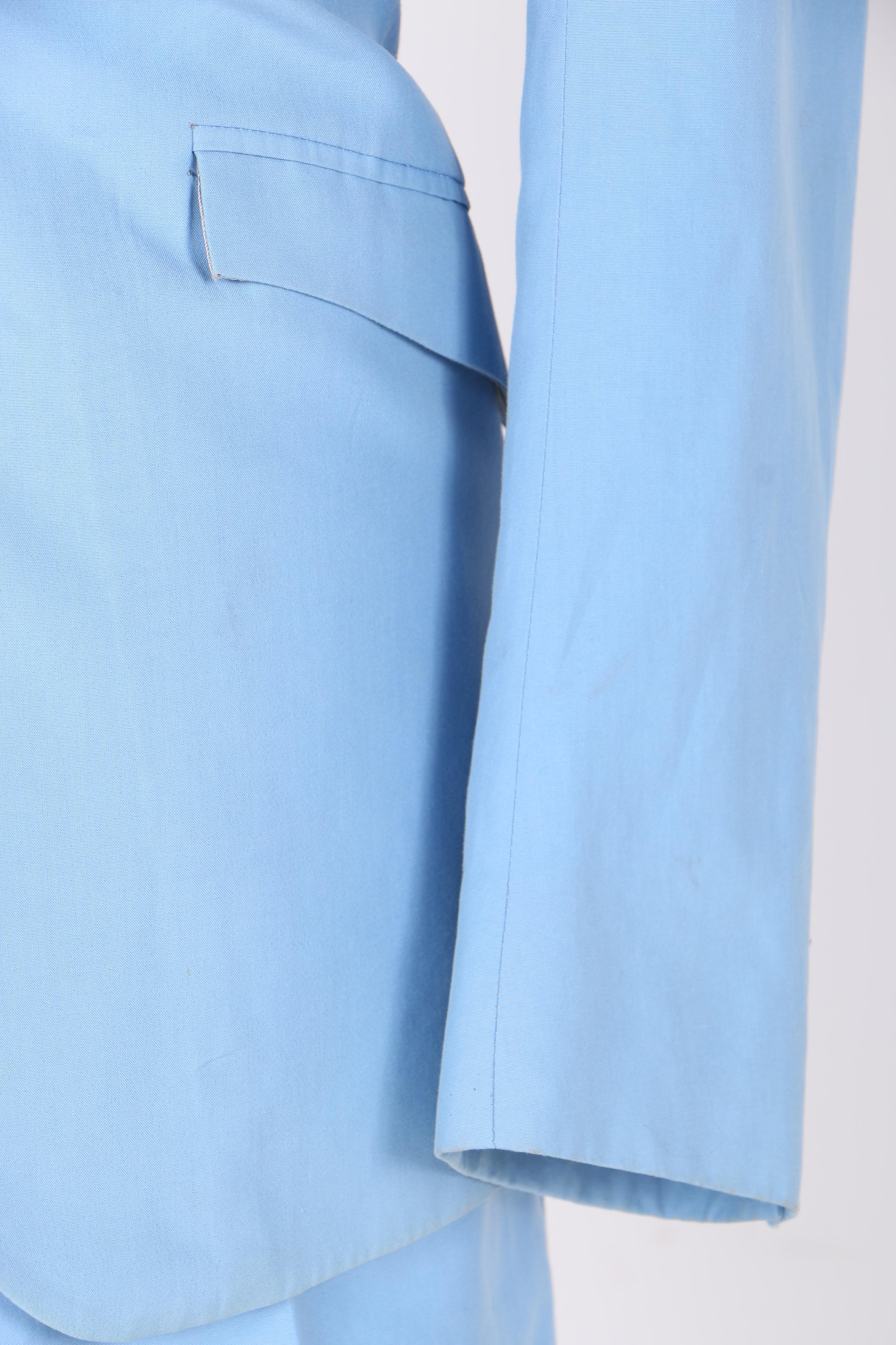 Men's Thierry Mugler Powder Blue Suit Set