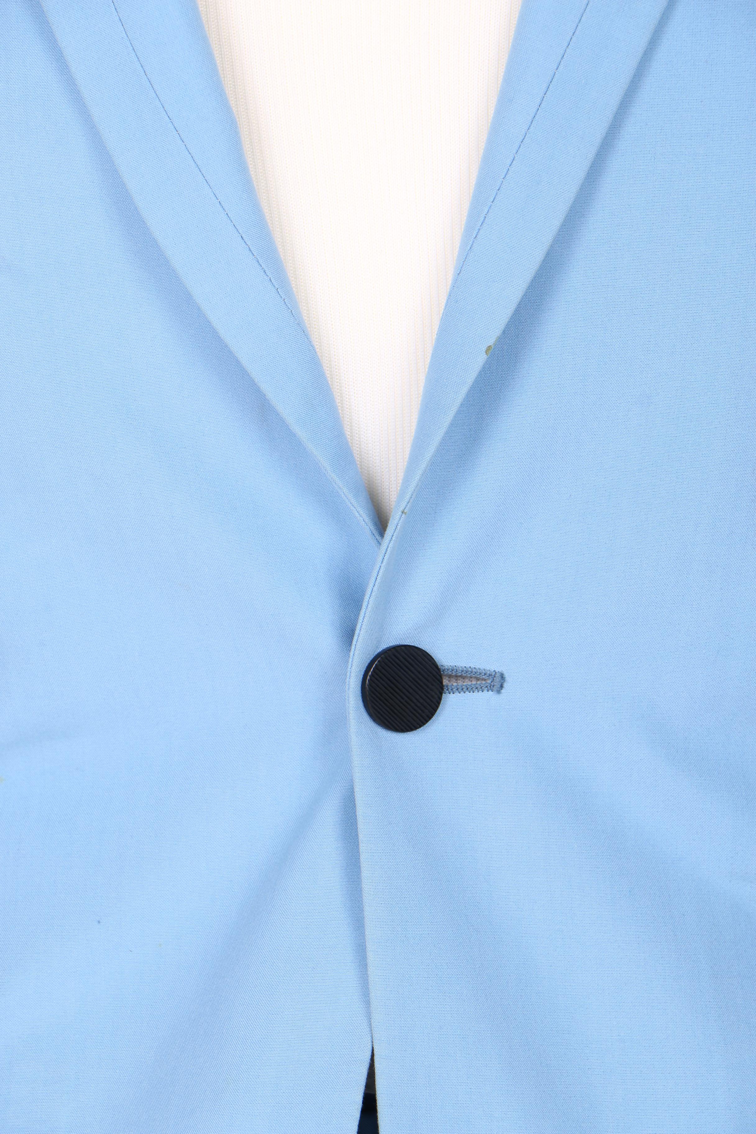 Men's Thierry Mugler Powder Blue Suit Set