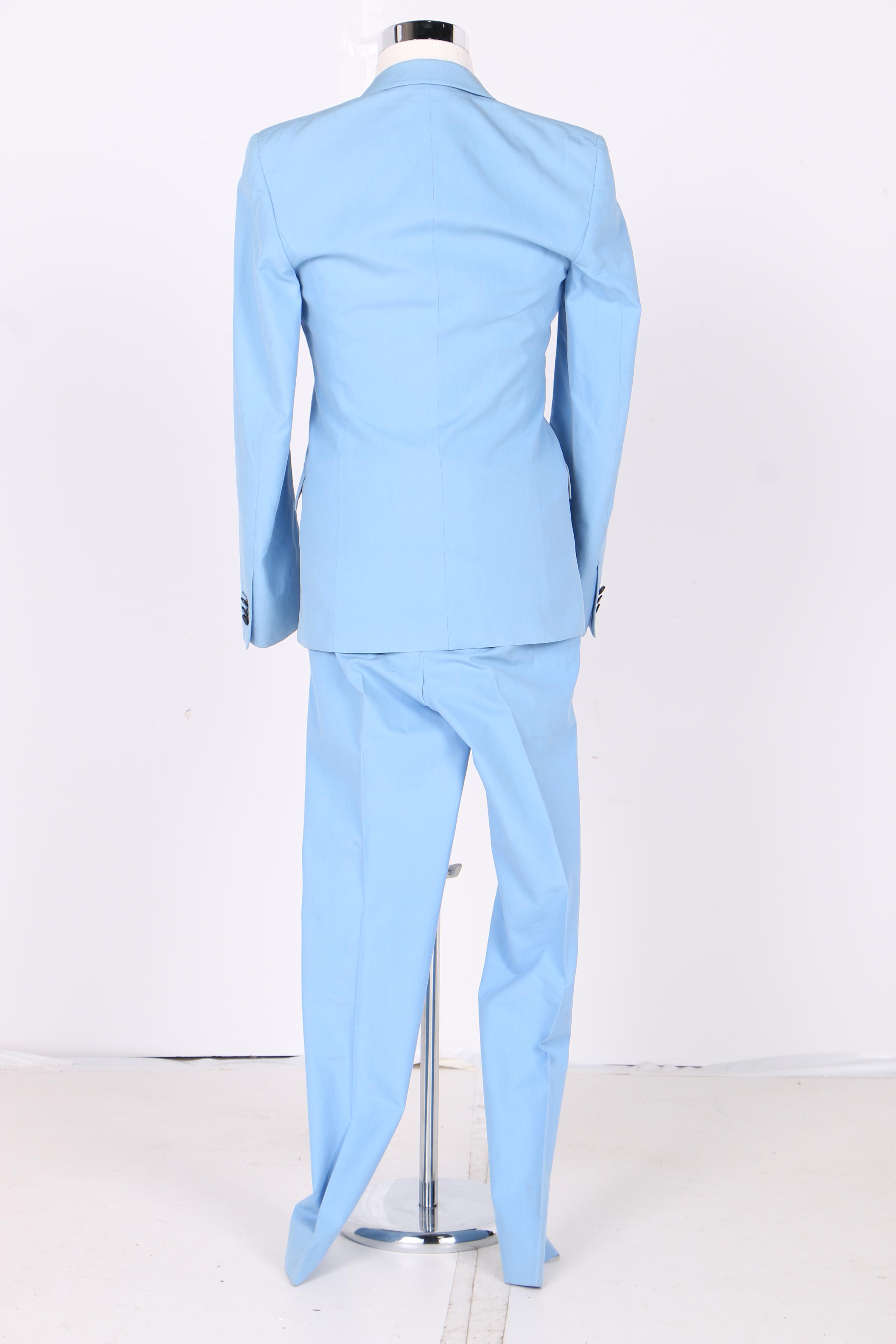 Men's Thierry Mugler Powder Blue Suit Set