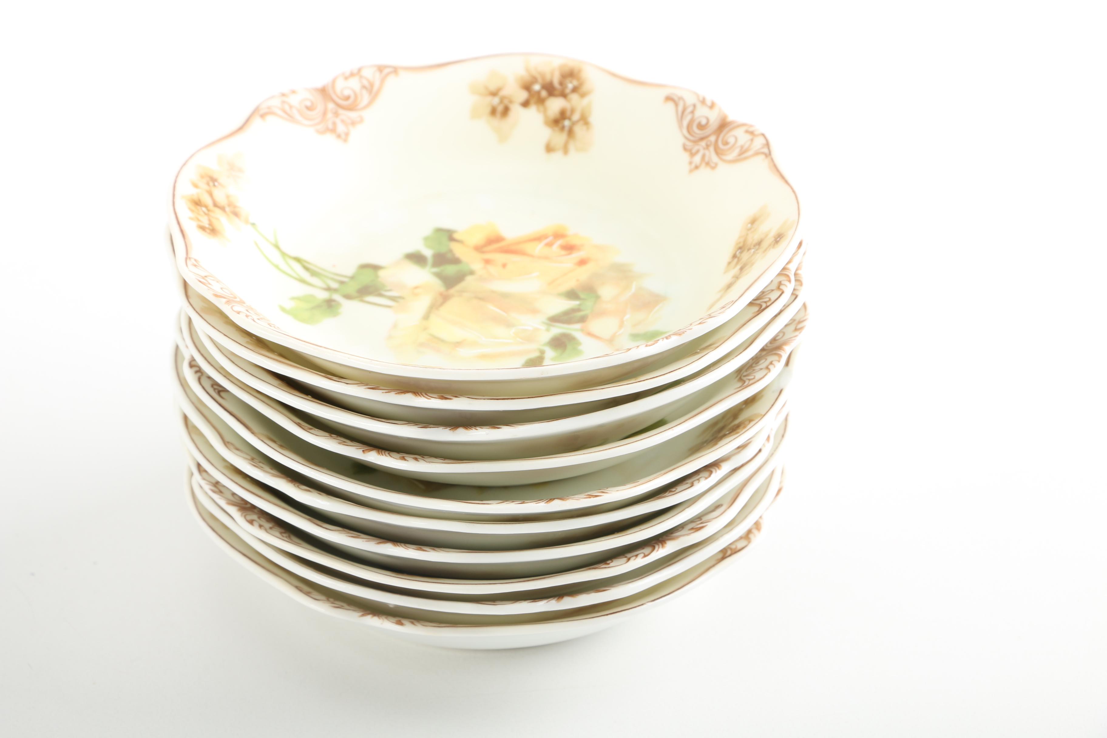 1900s Hermann Ohme Silesia "Old Ivory" Porcelain Tableware