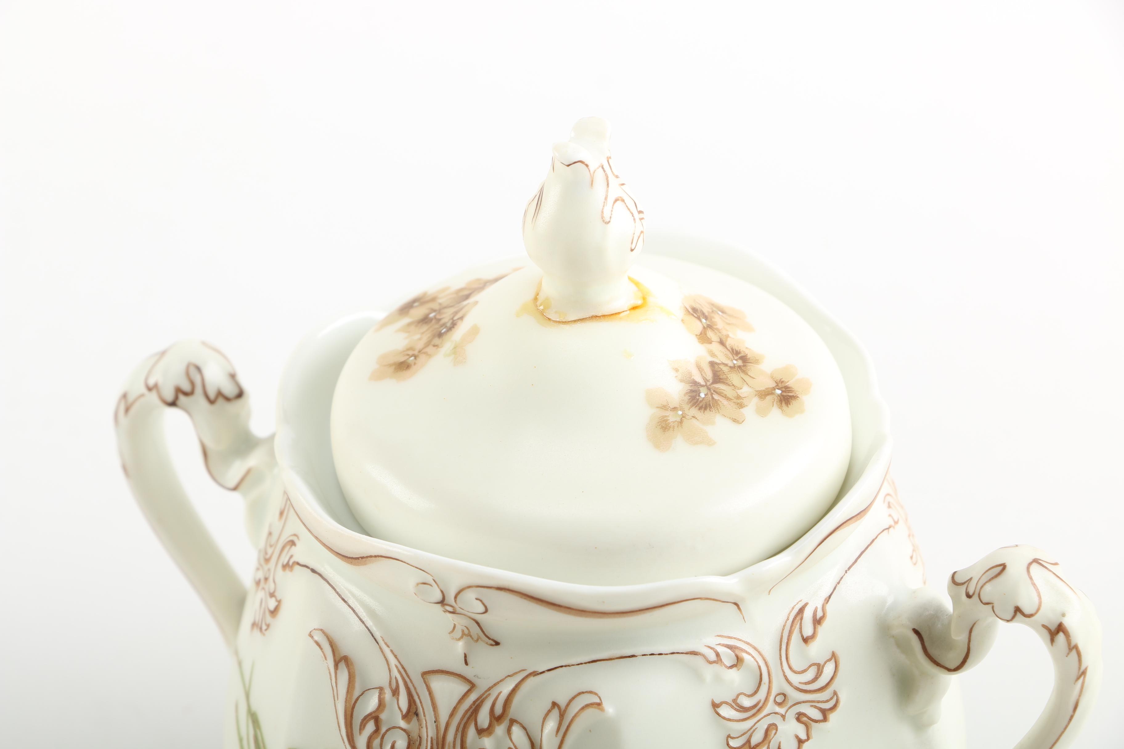 1900s Hermann Ohme Silesia "Old Ivory" Porcelain Tableware