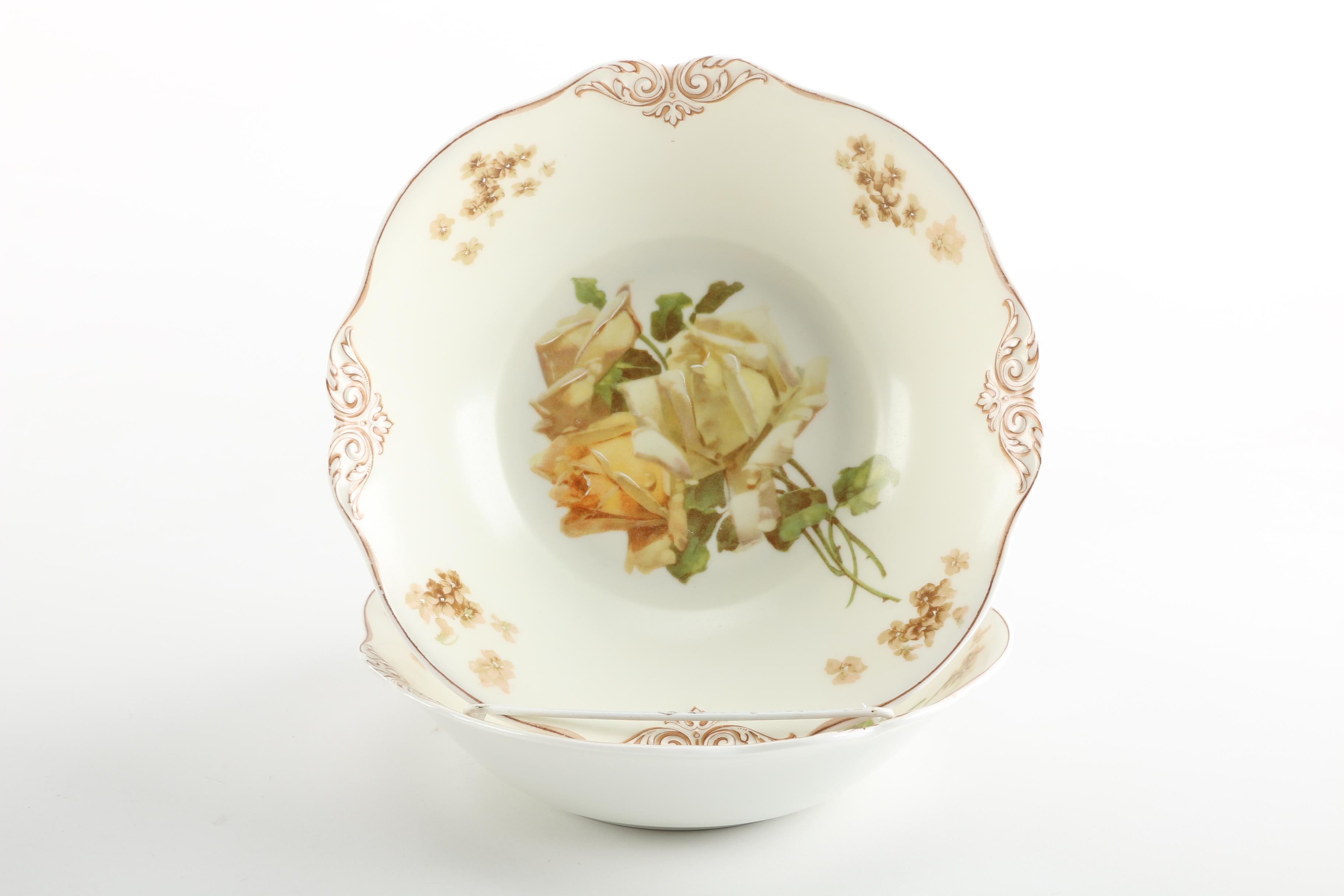 1900s Hermann Ohme Silesia "Old Ivory" Porcelain Tableware
