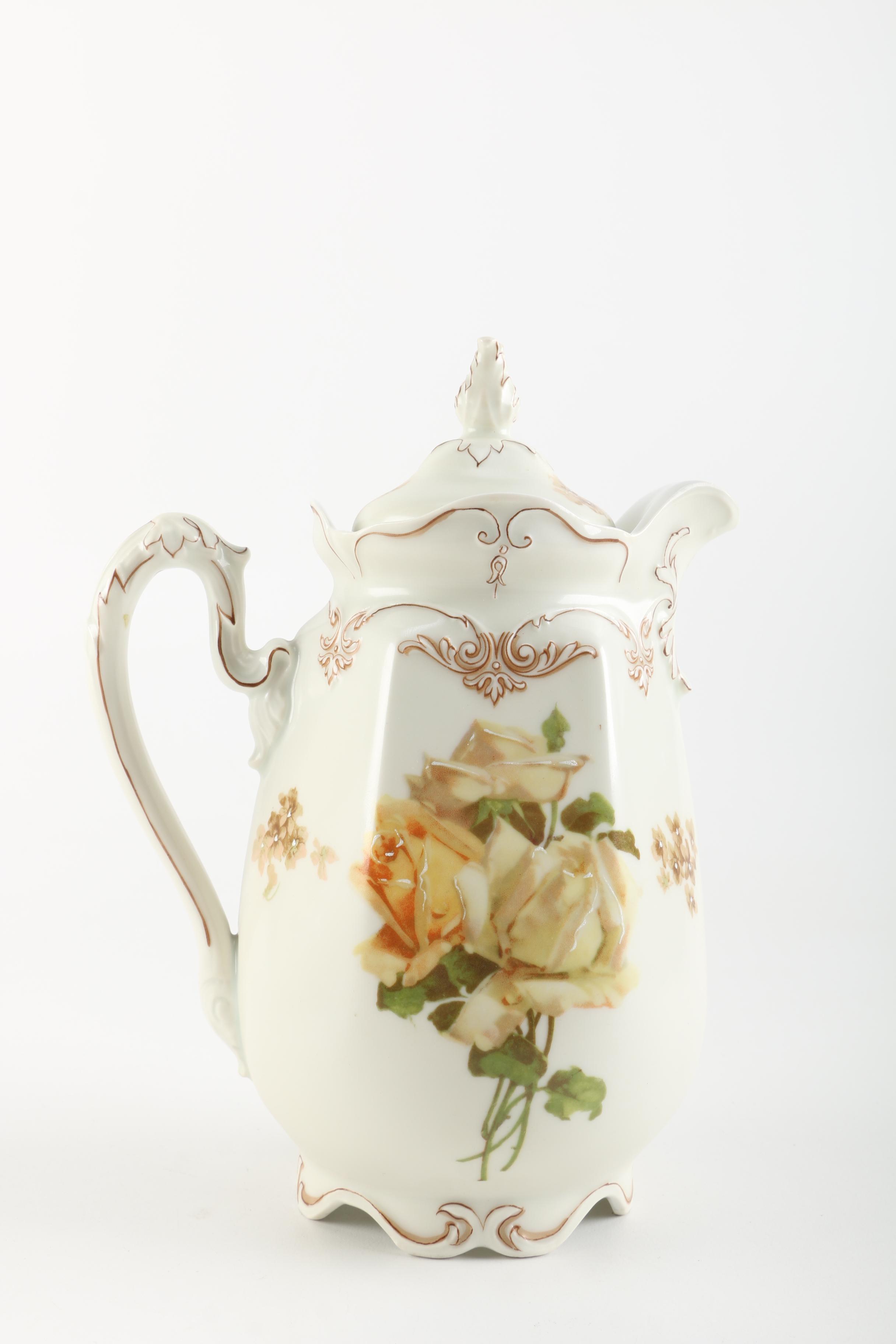 1900s Hermann Ohme Silesia "Old Ivory" Porcelain Tableware