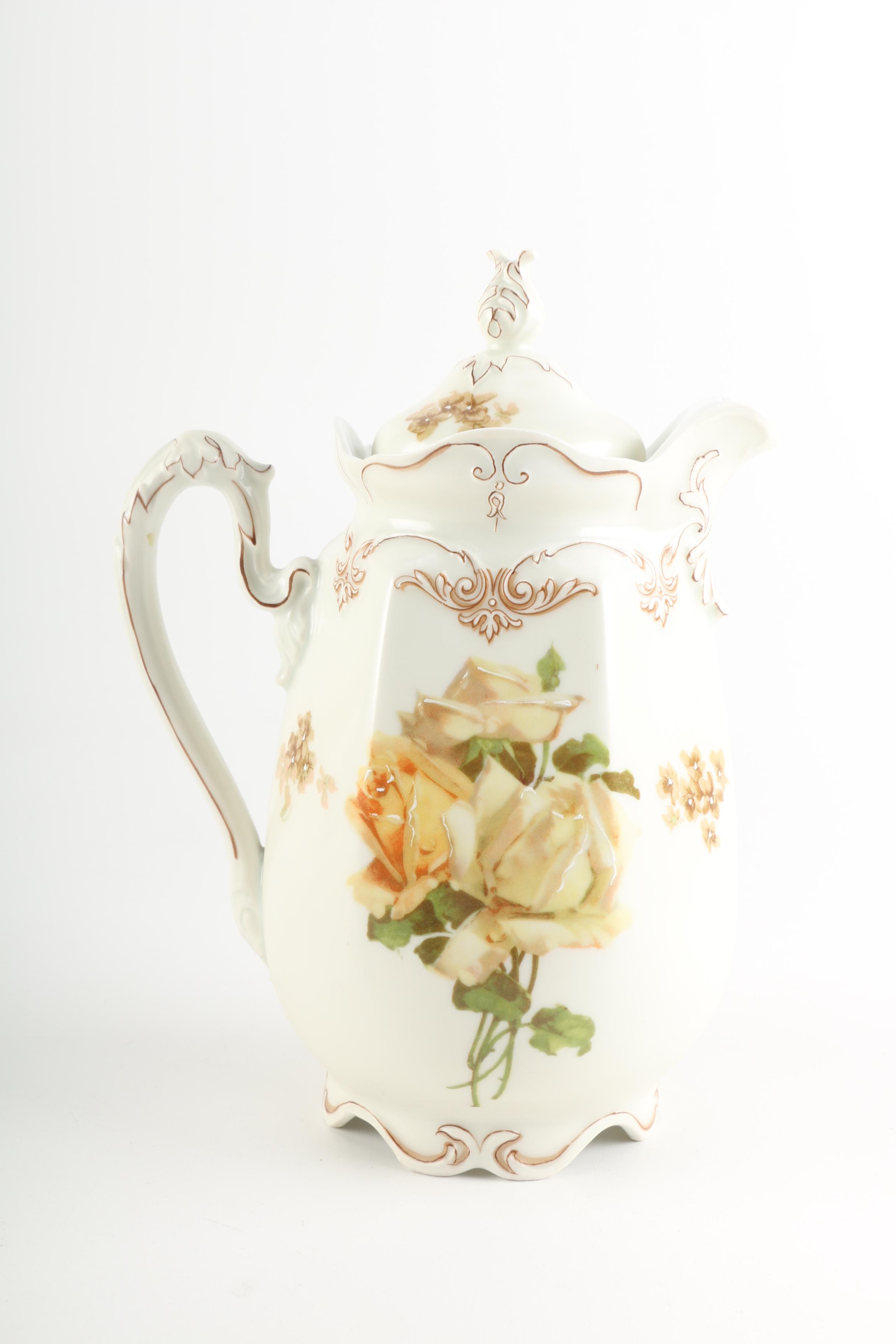 1900s Hermann Ohme Silesia "Old Ivory" Porcelain Tableware