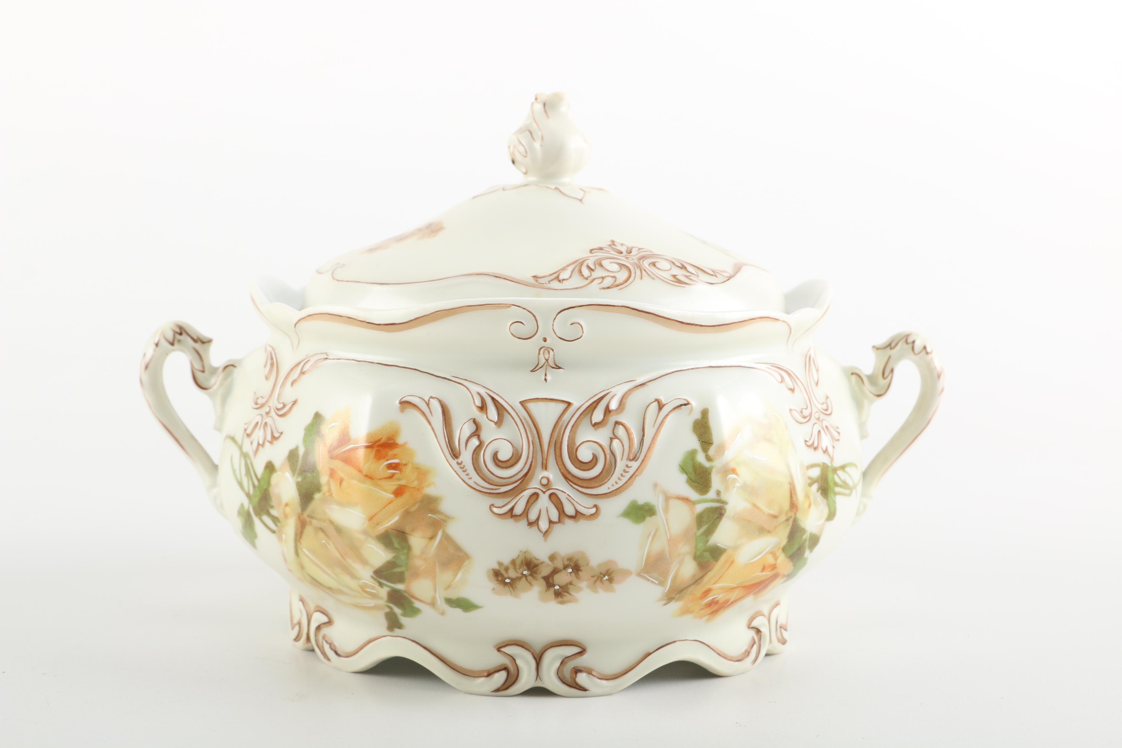 1900s Hermann Ohme Silesia "Old Ivory" Porcelain Tableware