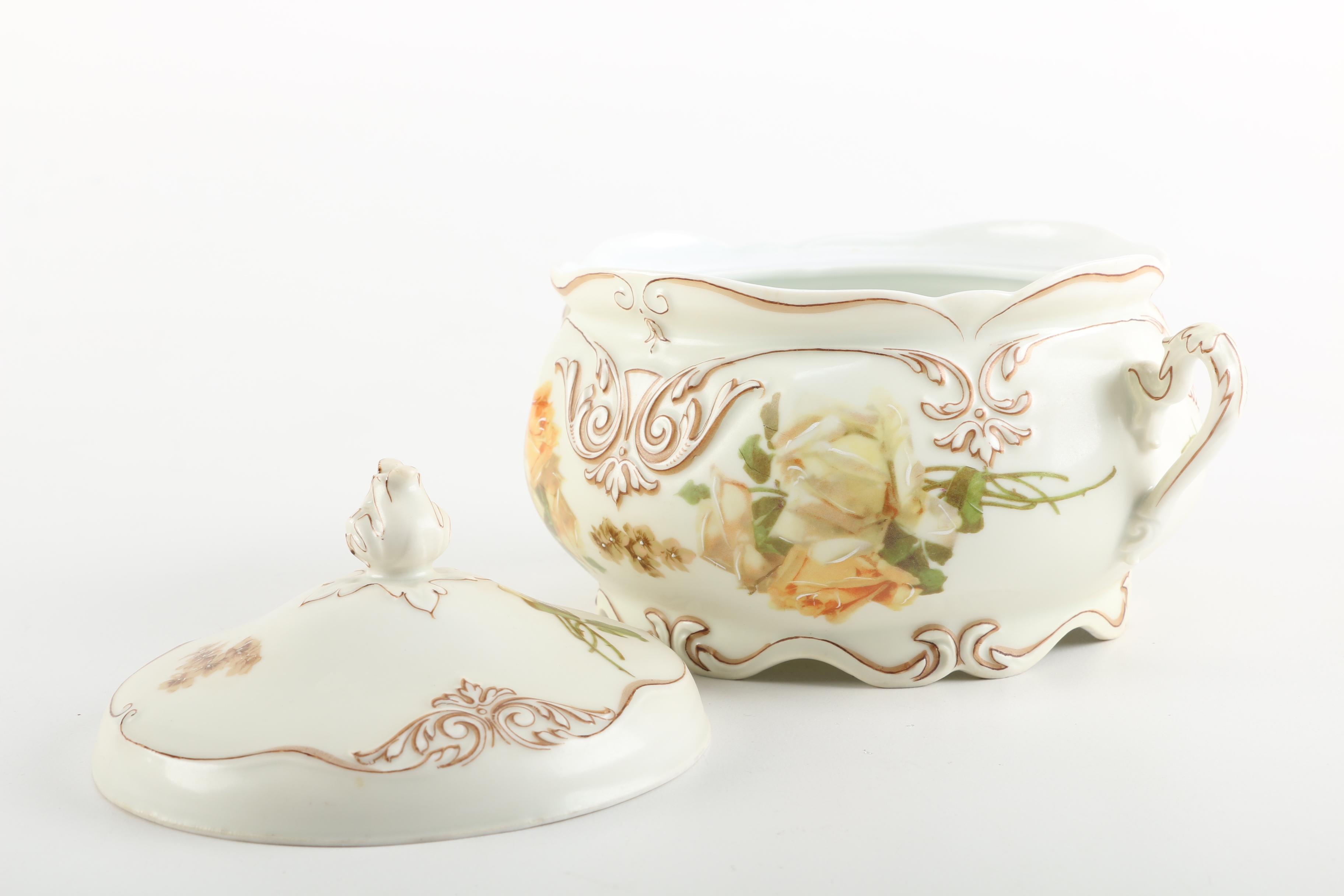 1900s Hermann Ohme Silesia "Old Ivory" Porcelain Tableware
