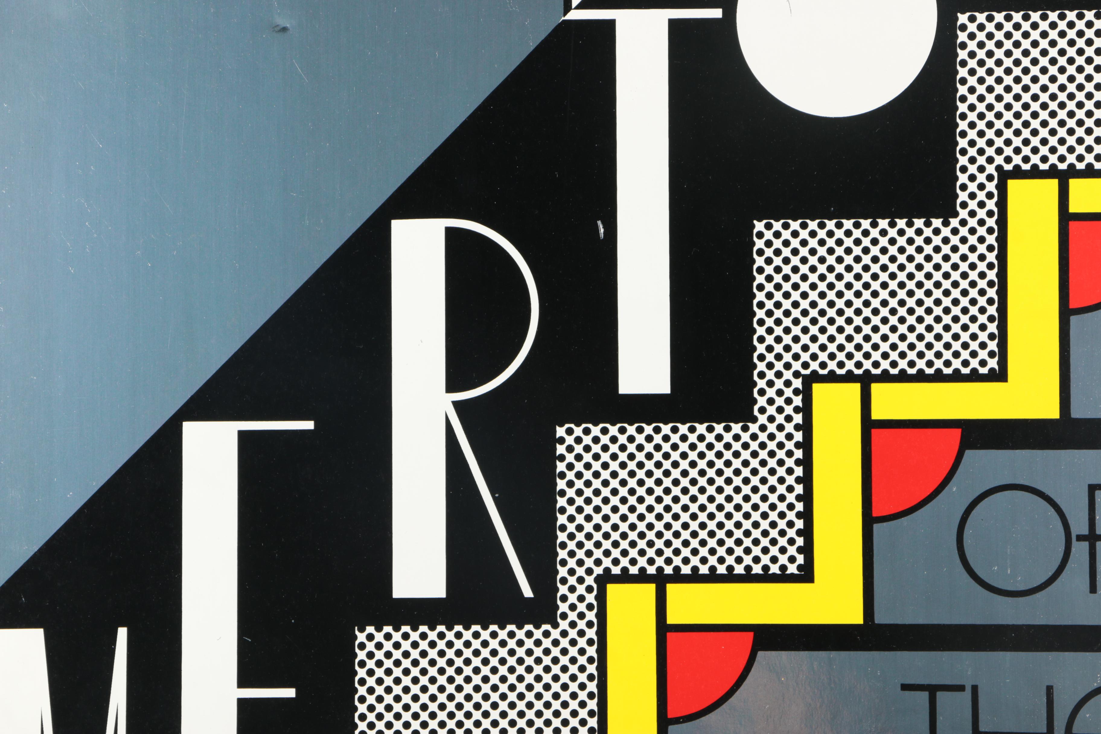 1968 Roy Lichtenstein Designed Screen Print on Foil  "Merton of the Movies"