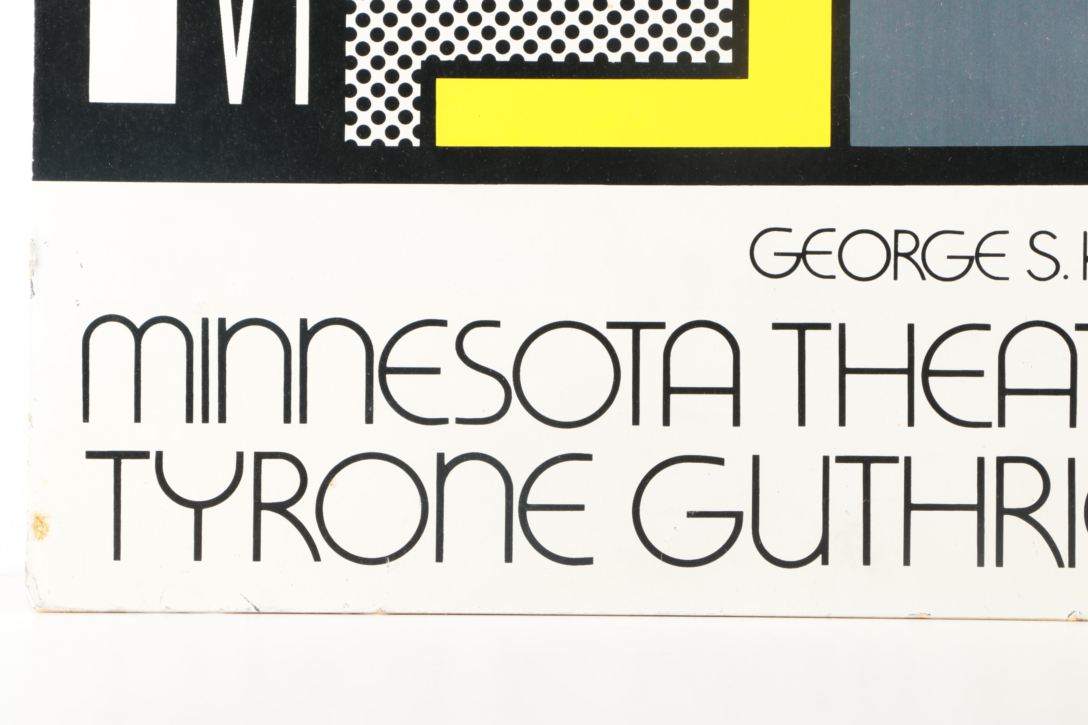 1968 Roy Lichtenstein Designed Screen Print on Foil  "Merton of the Movies"