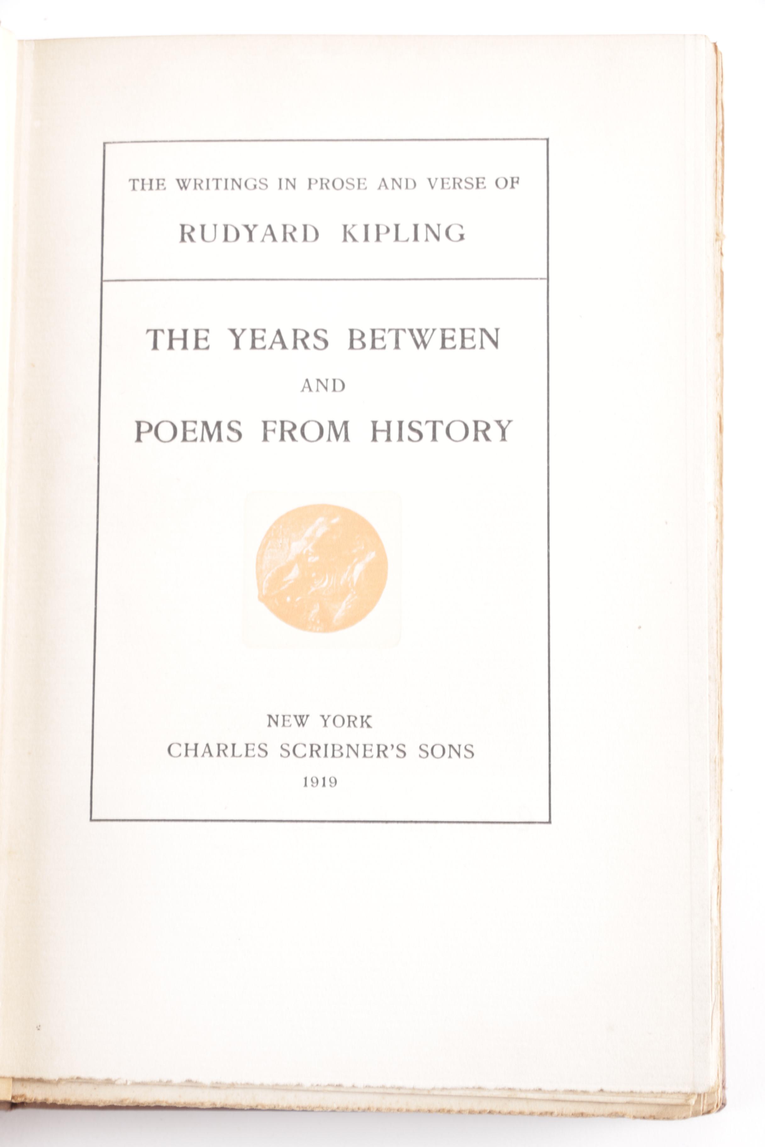 1919 Gilt Partial Set of "The Complete Works of Rudyard Kipling"
