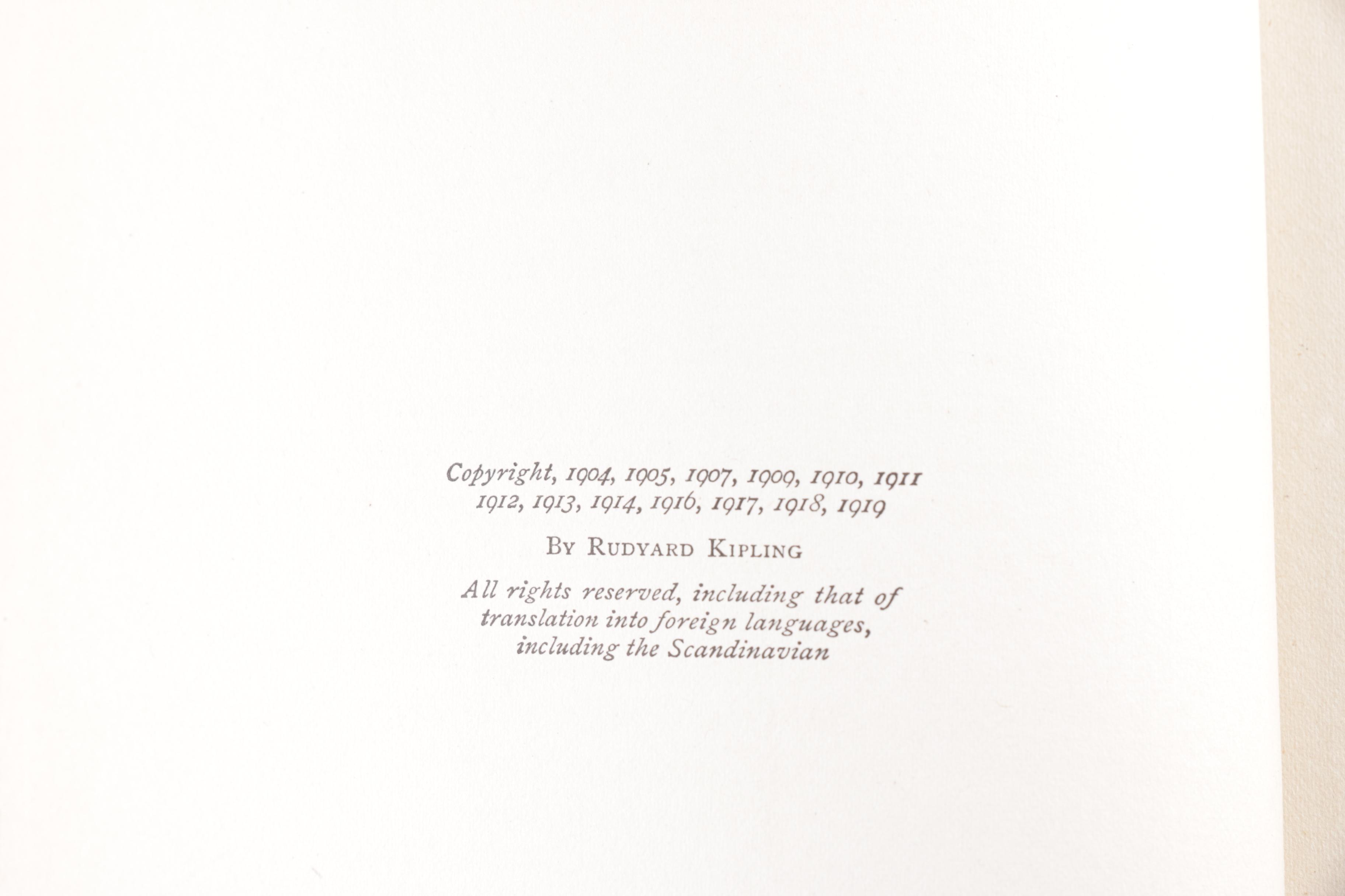 1919 Gilt Partial Set of "The Complete Works of Rudyard Kipling"