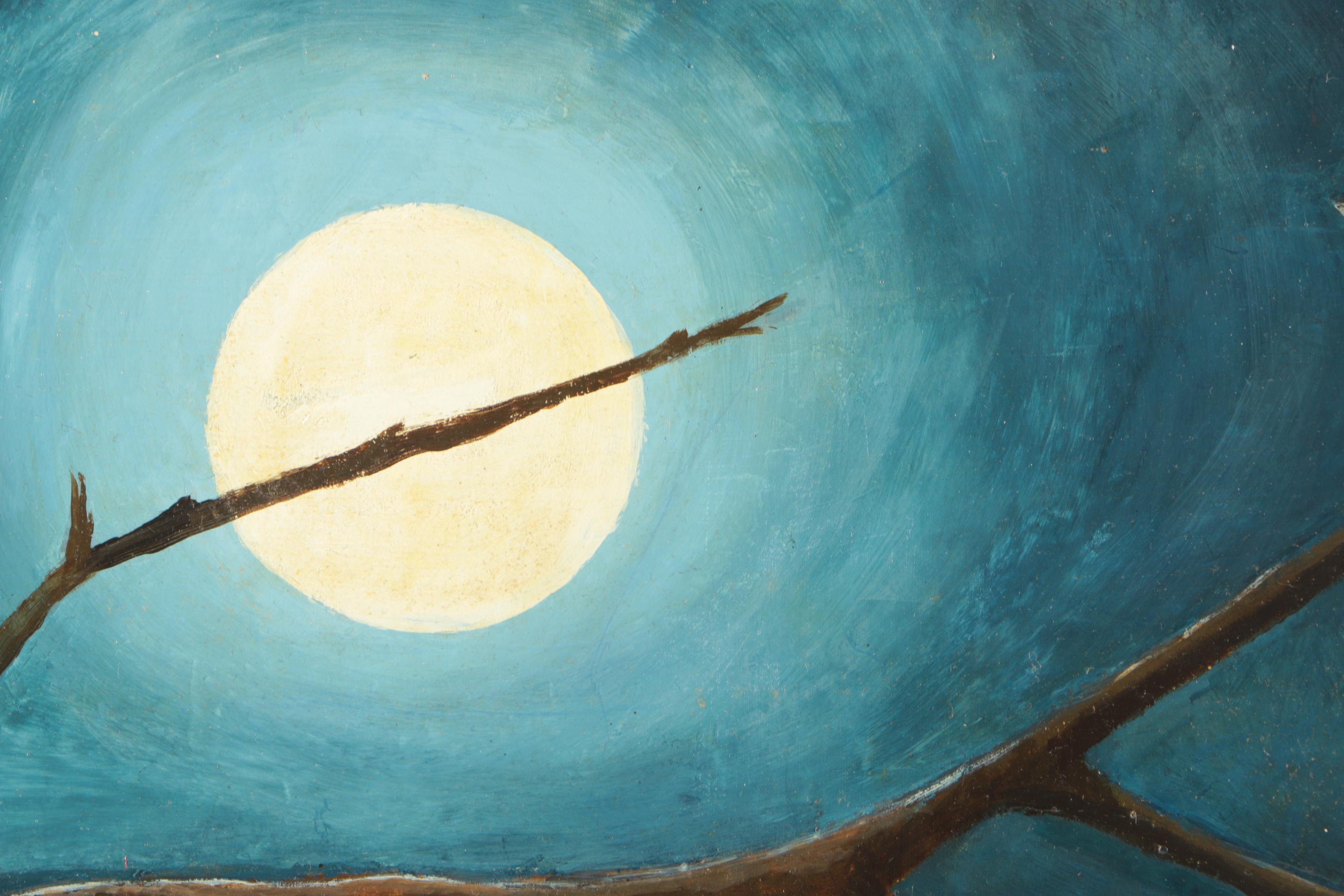 Oil Painting on Board of Surreal Landscape