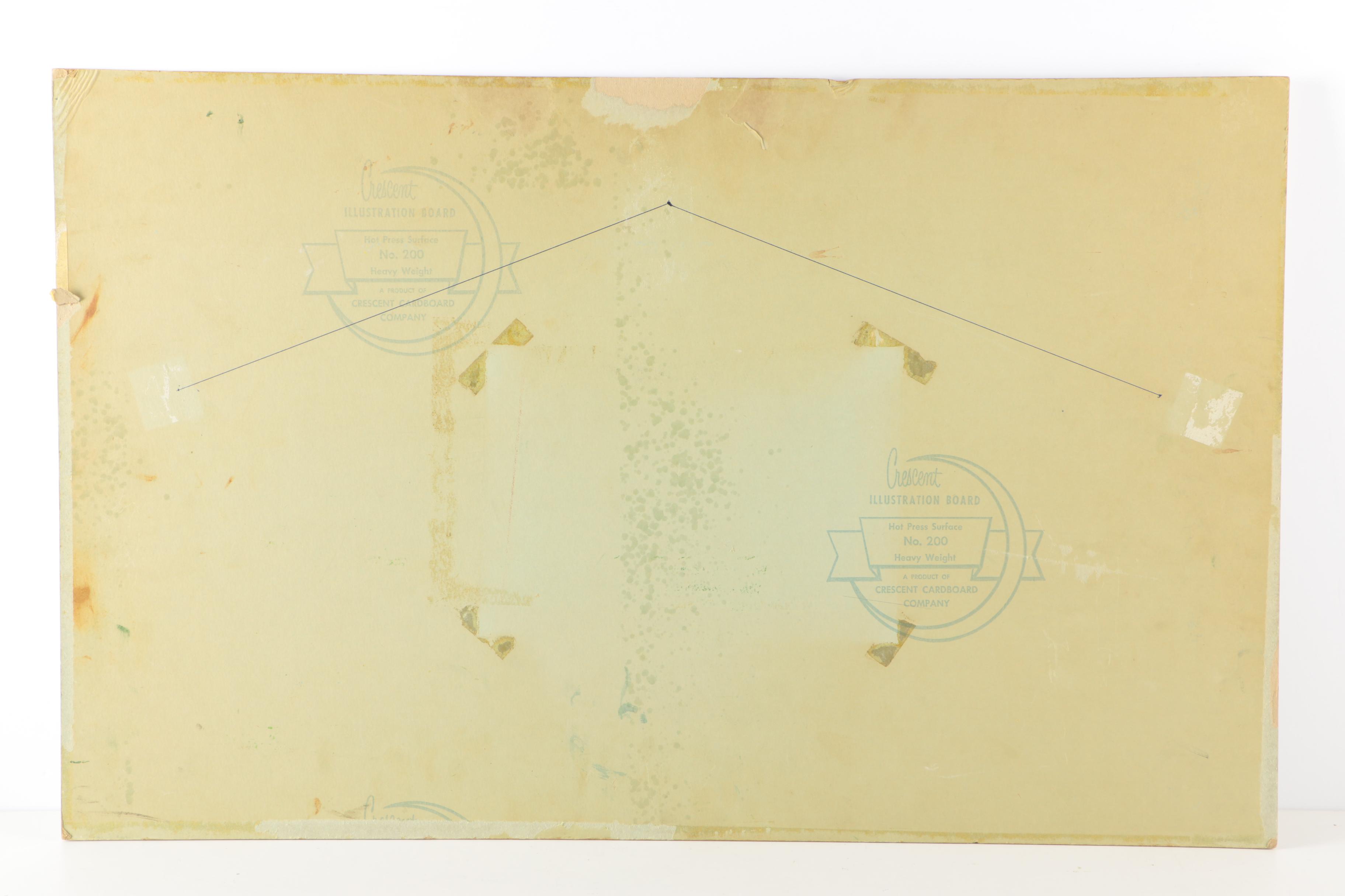 Oil Painting on Board of Surreal Landscape