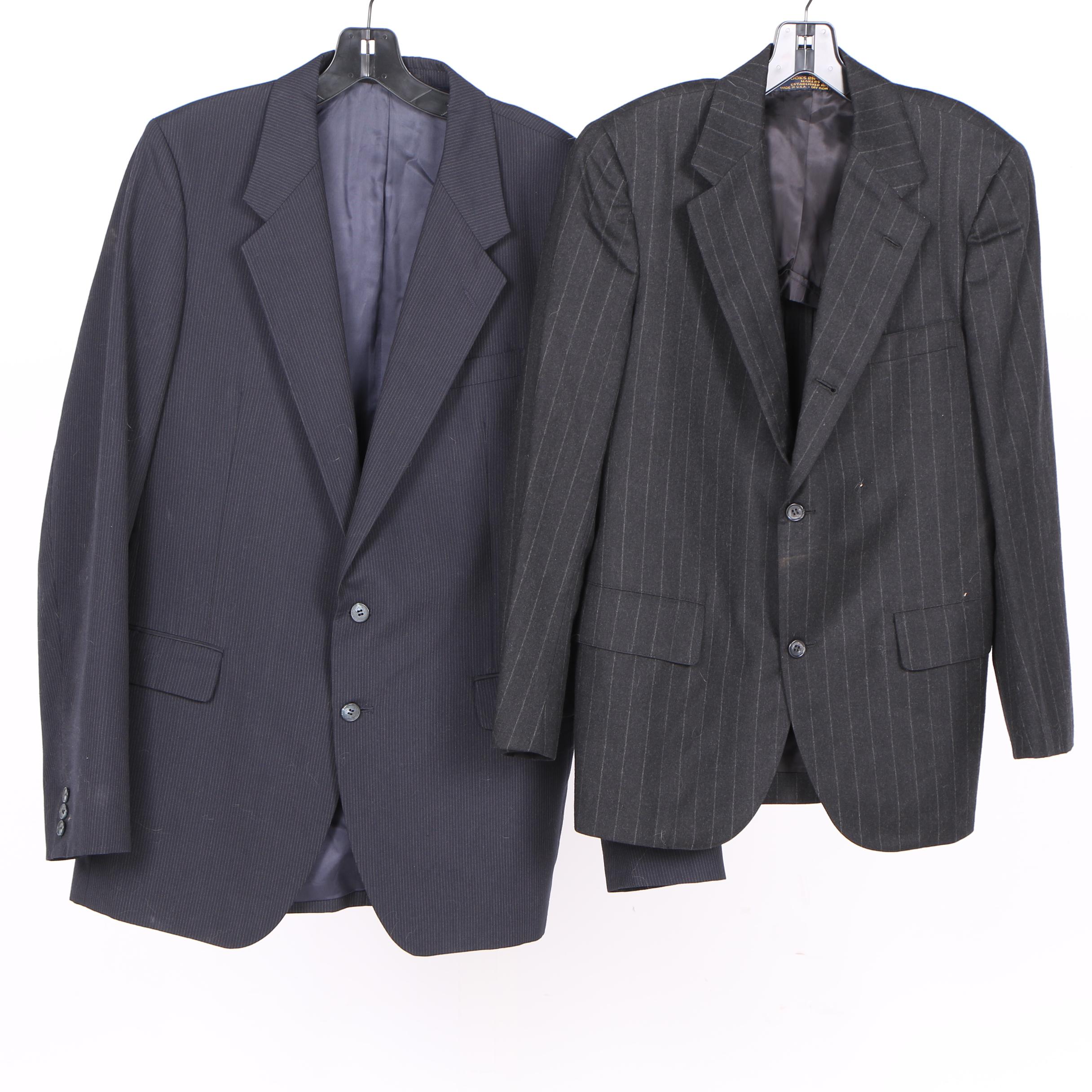 Men's Suit Jackets Including Brooks Brothers and Yves Saint Laurent