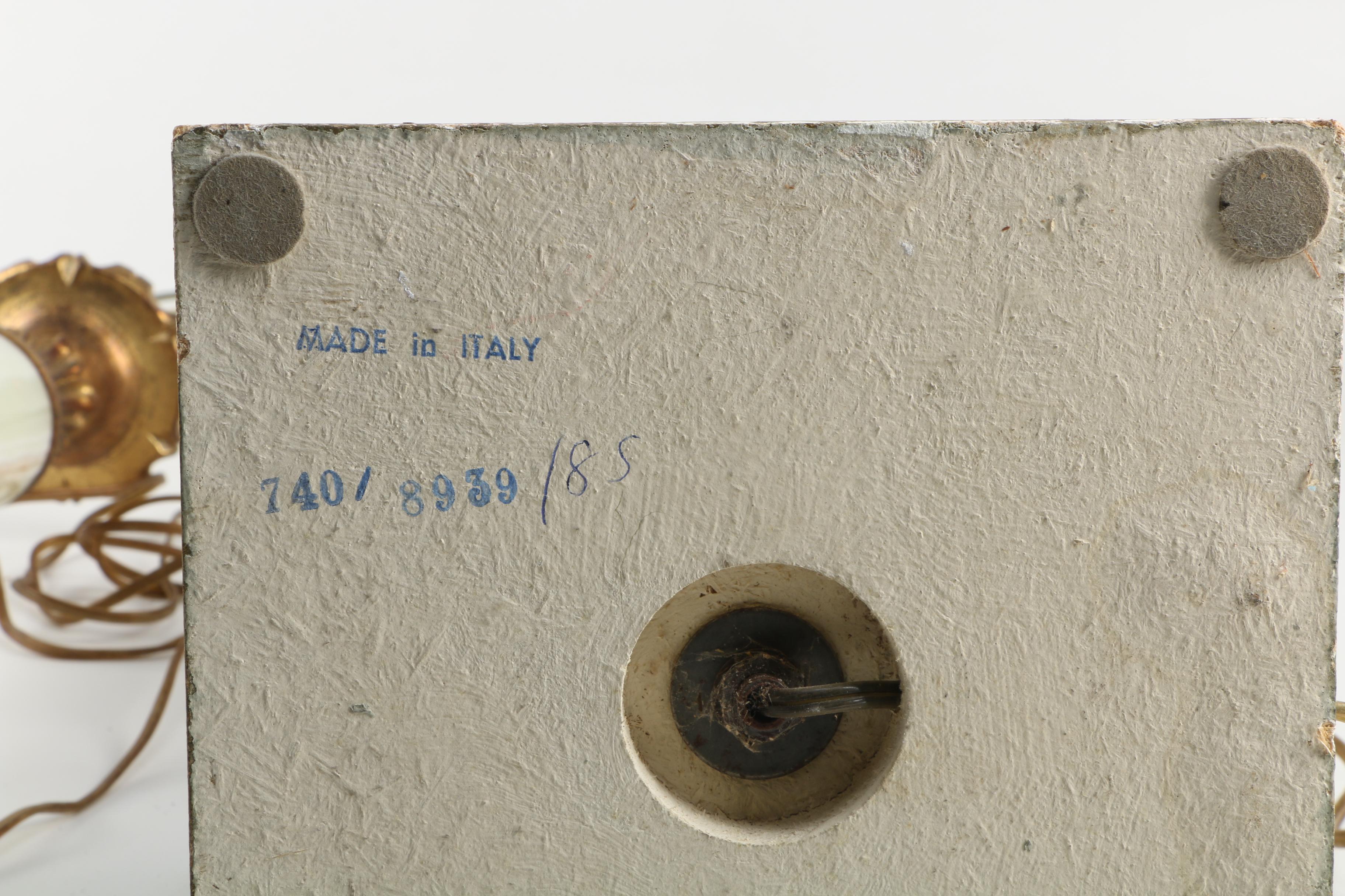 Italian Brass Tone Table Lamps