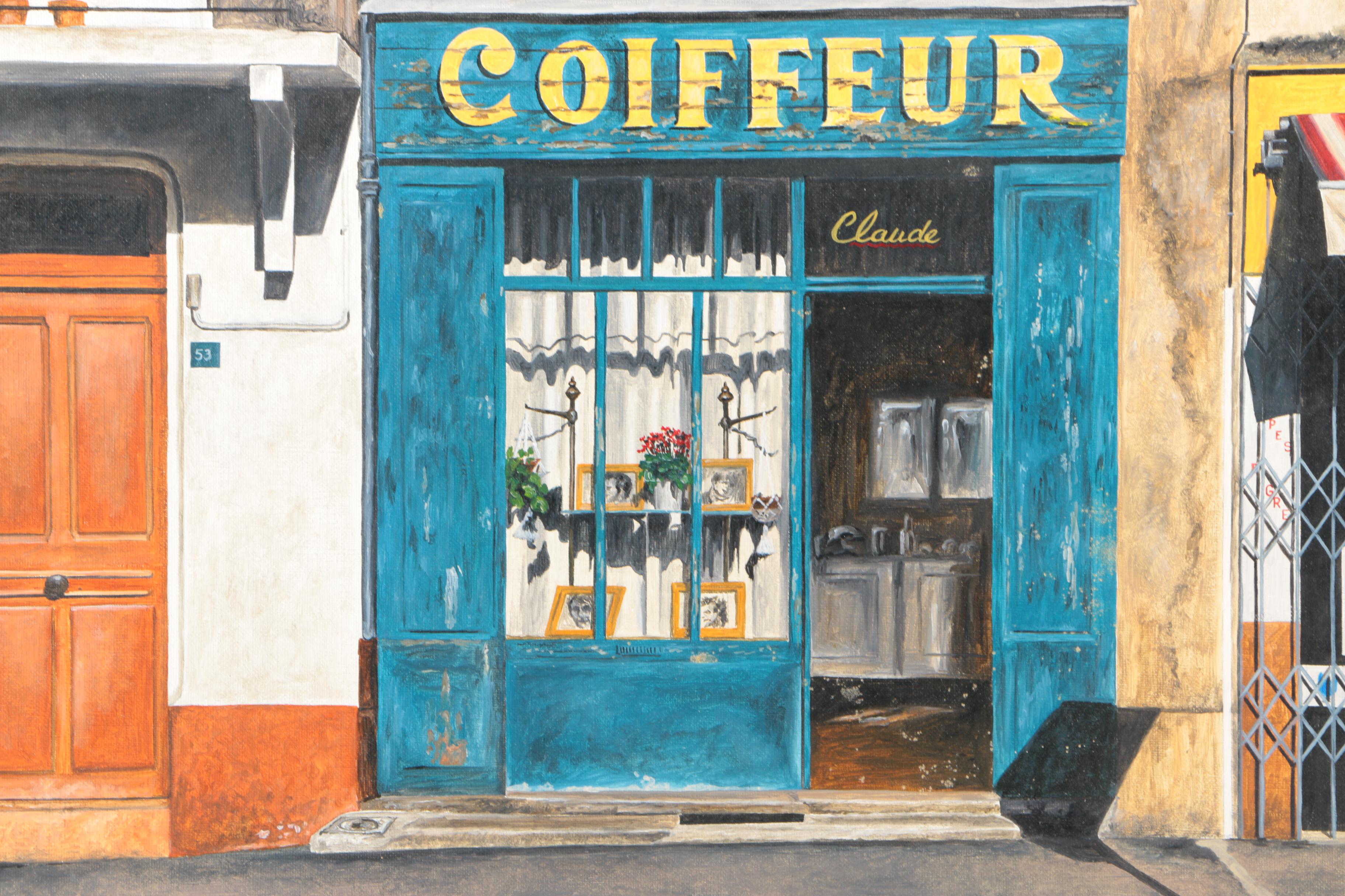 Giclee Print on Canvas After Dominique Nayer "Chez Claude"